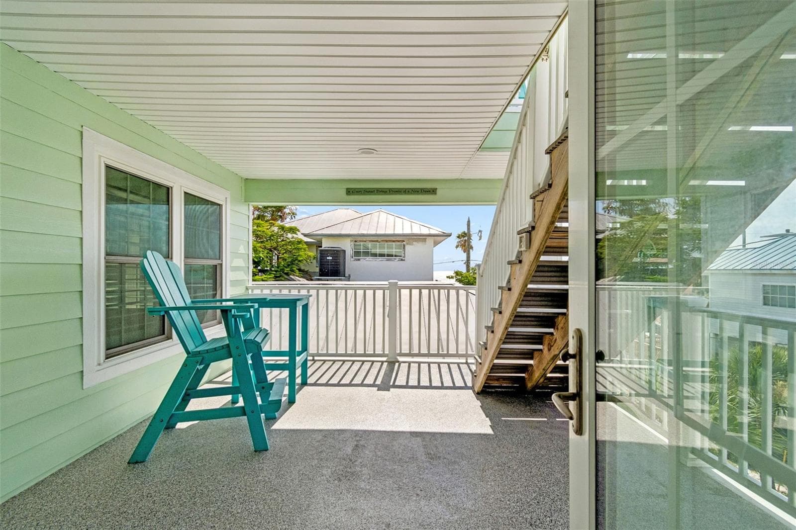 Upstairs porch with Gulf Views - 111 91ST AVE, TREASURE ISLAND