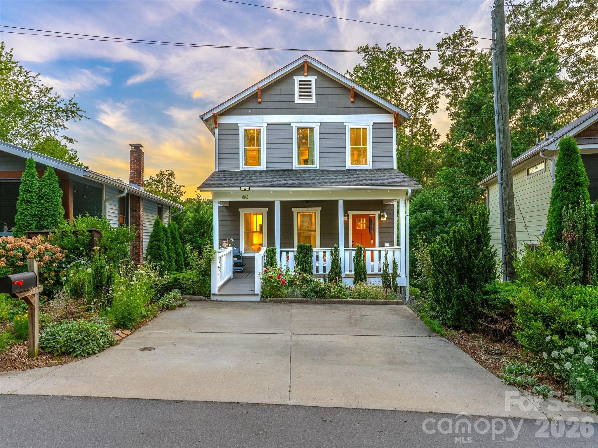 Off-street parking, concrete driveway. - Asheville
