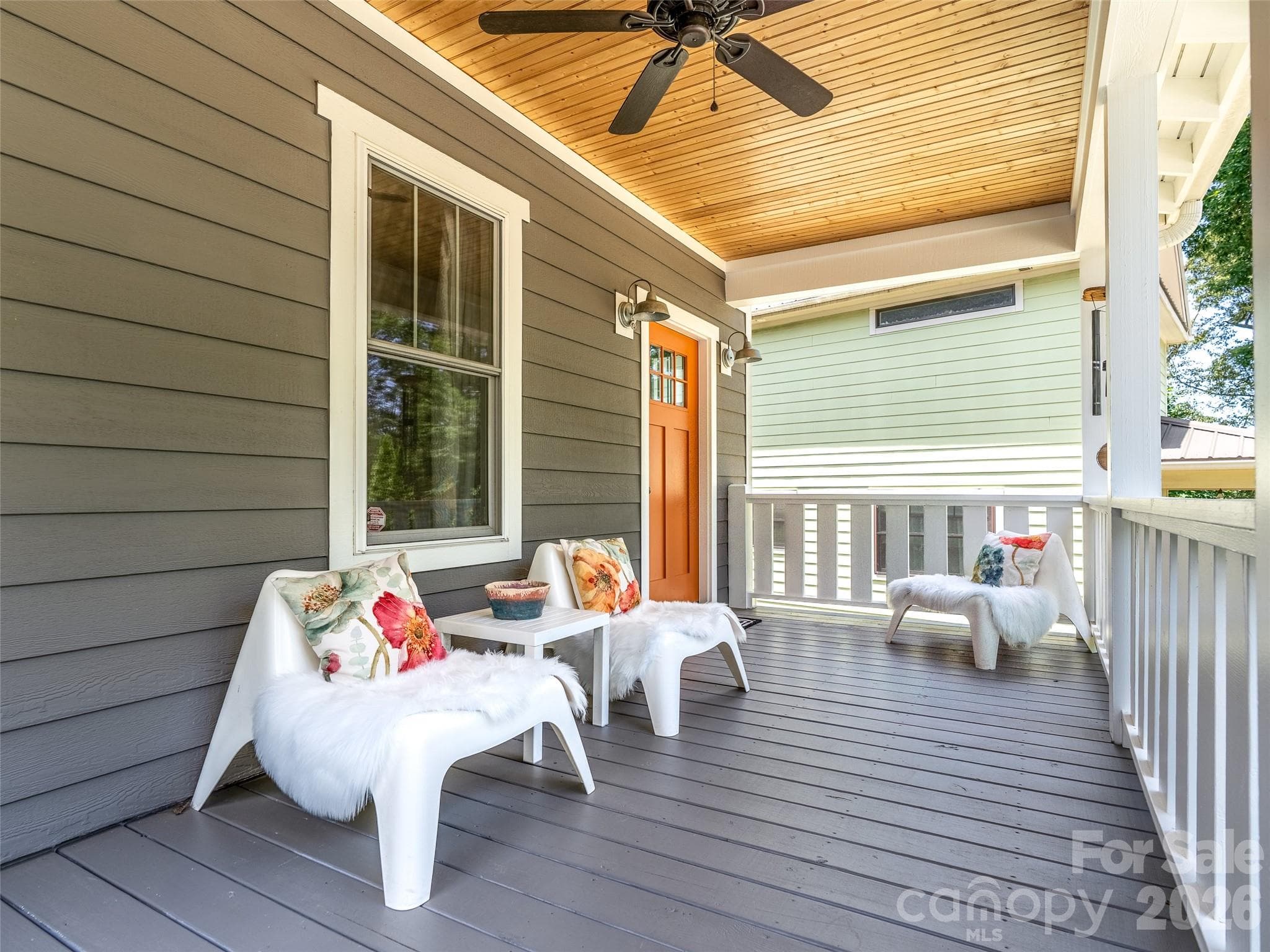 Spacious covered front porch. - 60 Mardell Circle, Asheville