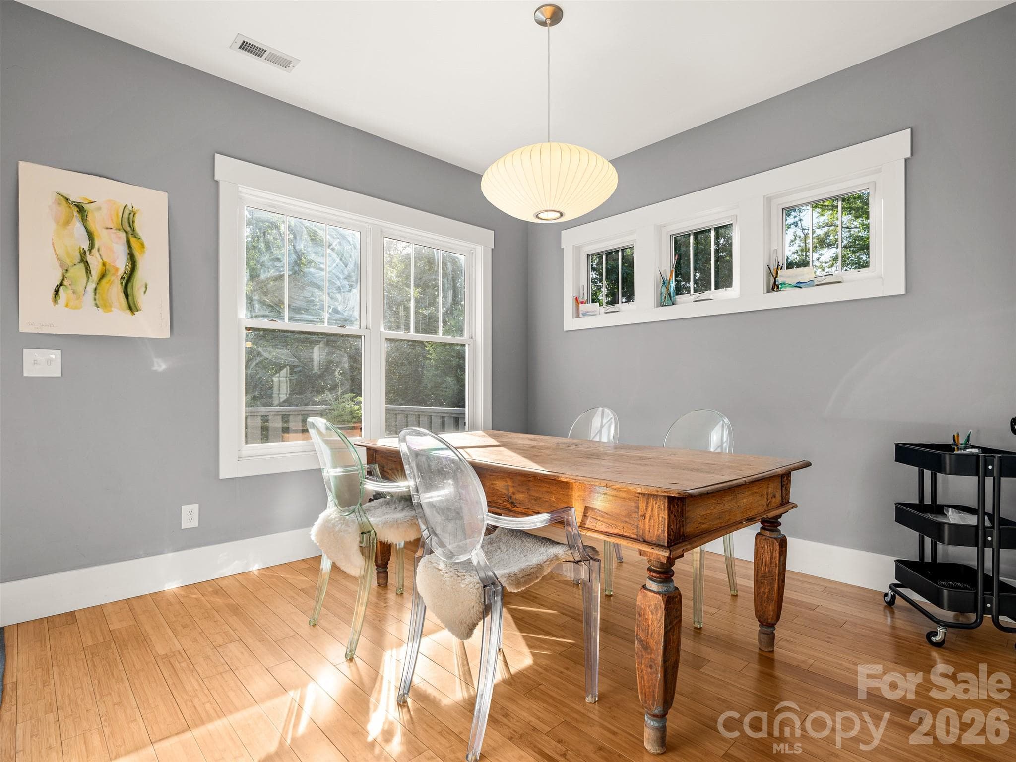 Light filled dining area. - 60 Mardell Circle, Asheville