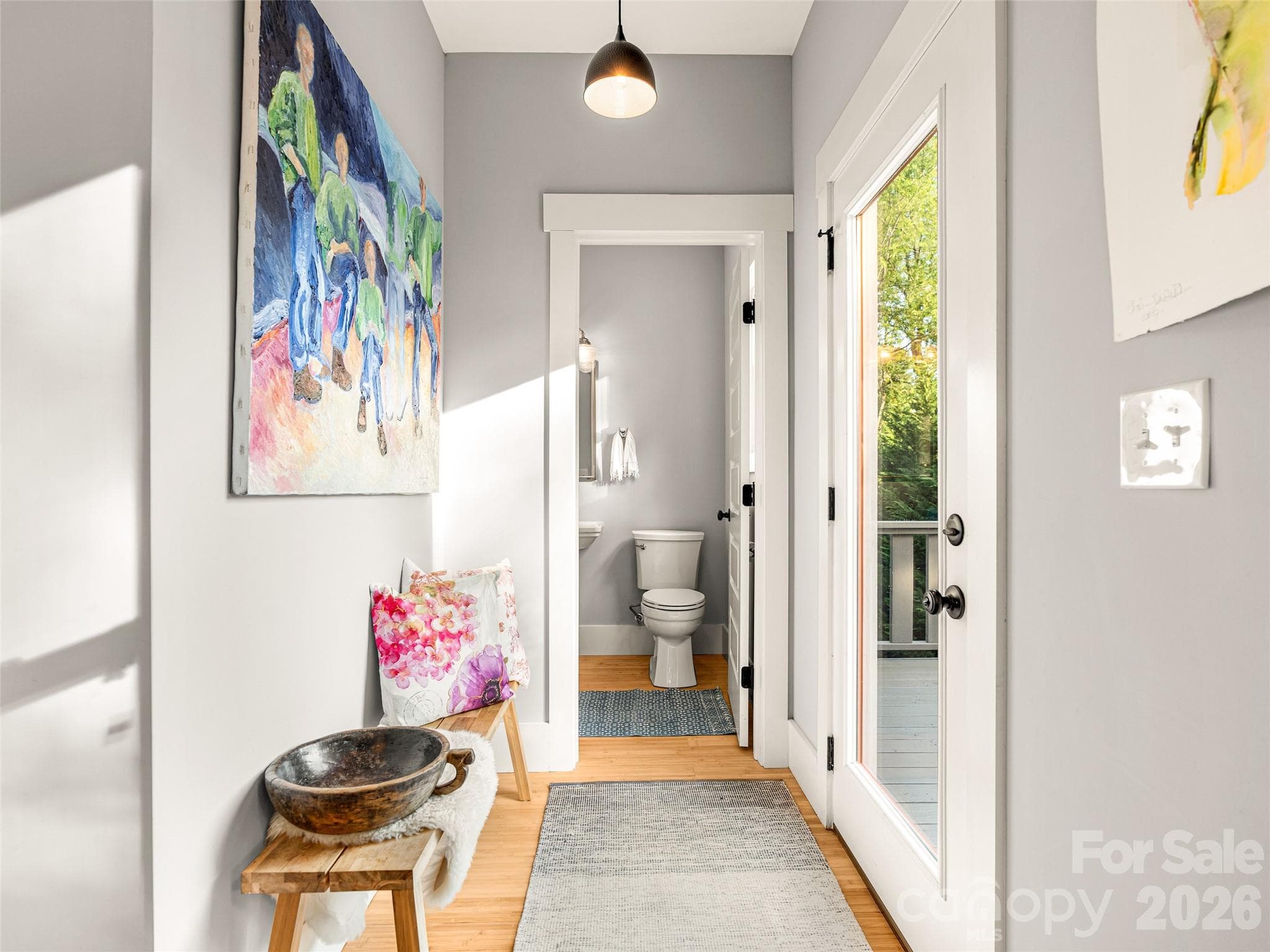 Half bath located on main level just off deck. - 60 Mardell Circle, Asheville