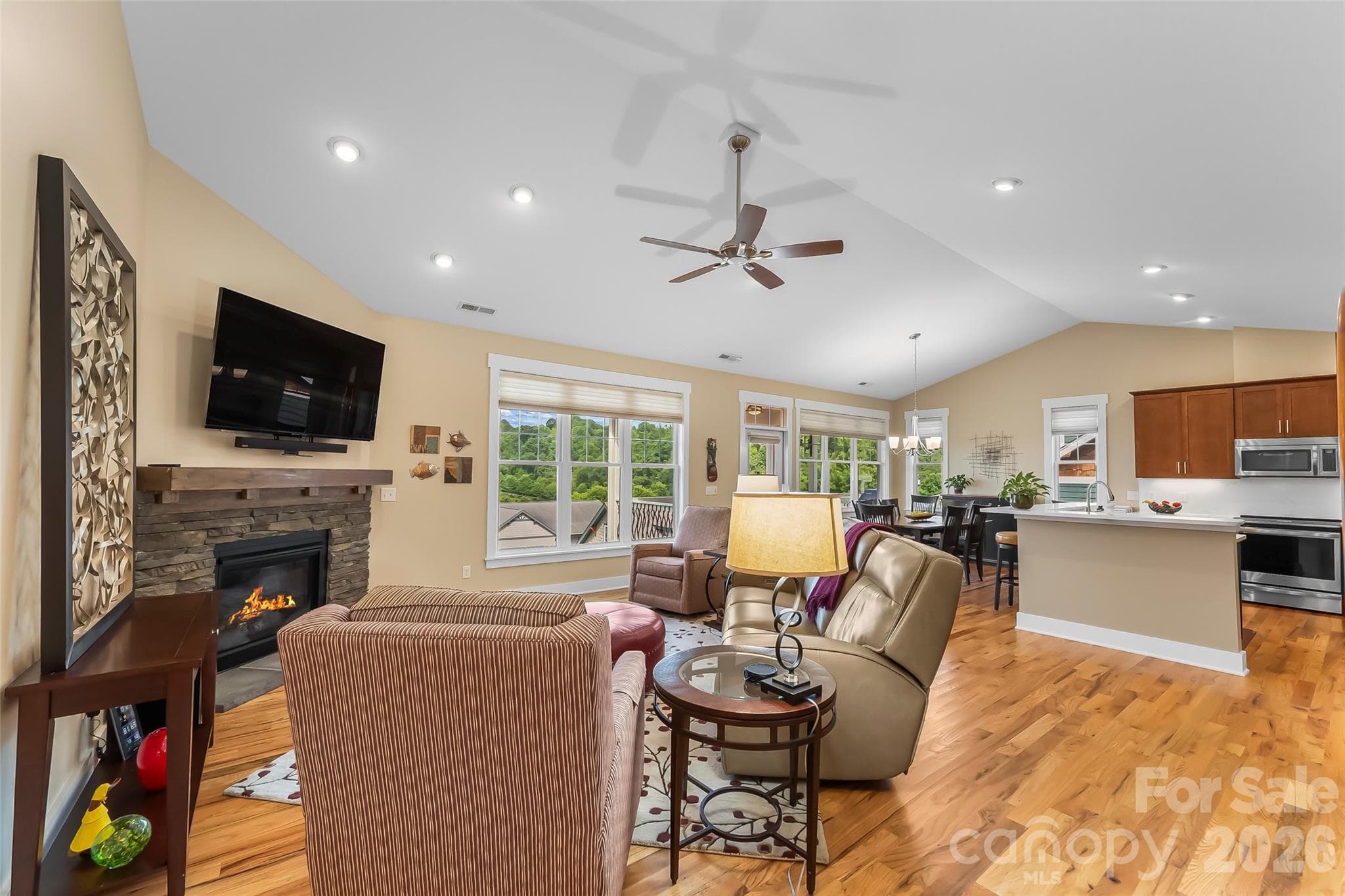 Open layout with cathedral ceilings - 15 Craftsman View Drive, Asheville