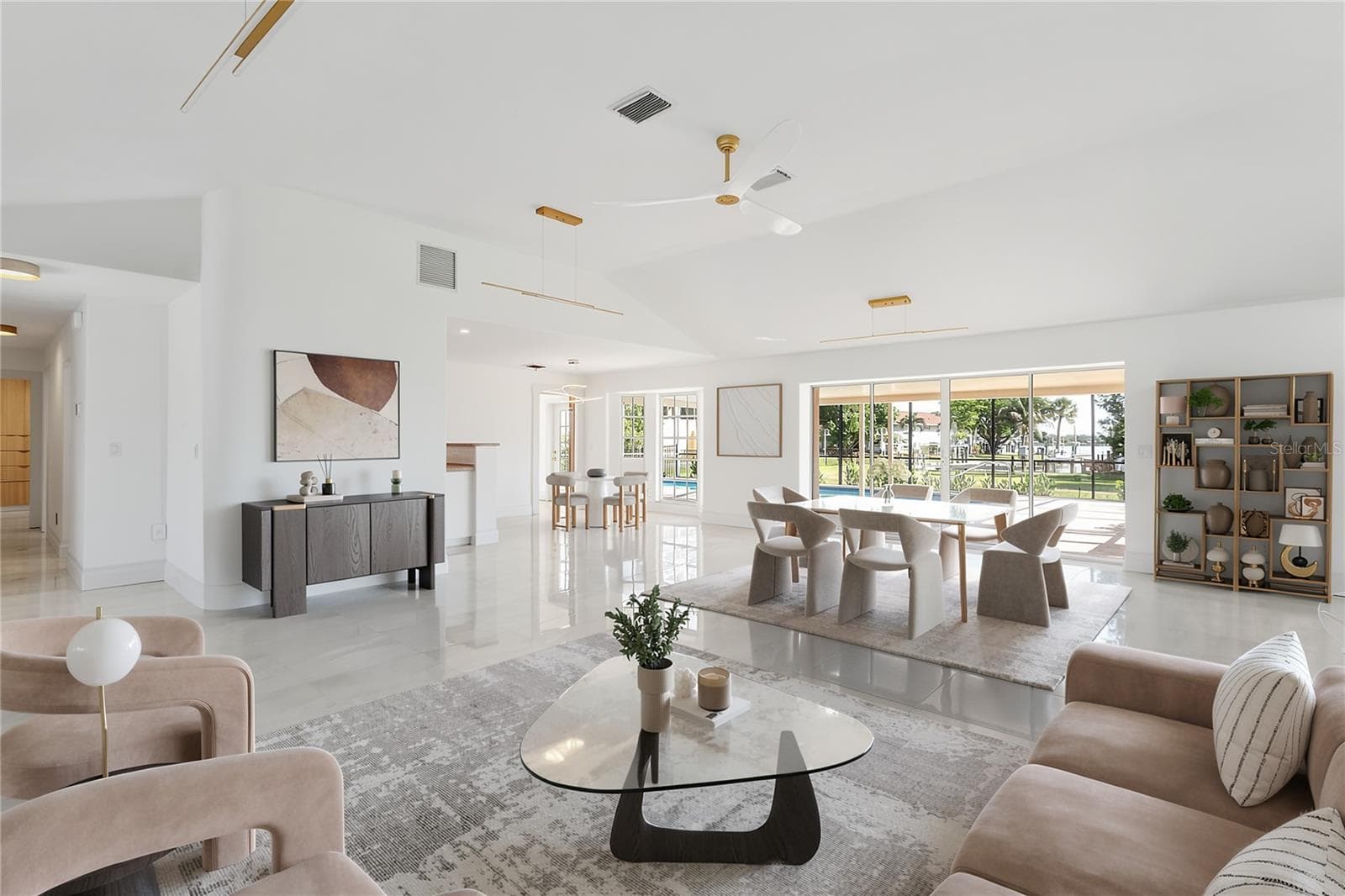 Living and dining furnished - 396 BAYSHORE DR, VENICE