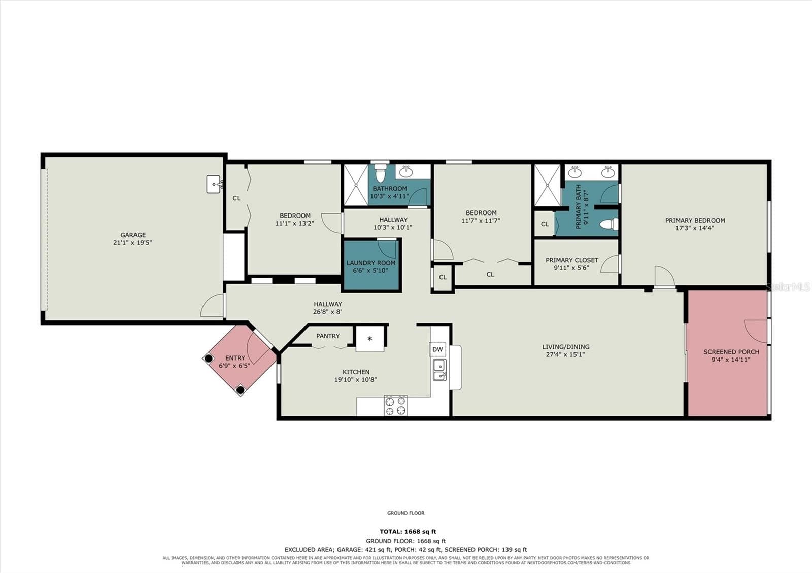 Floor plan - 1819 TULLAGEE AVENUE AVE, MELBOURNE
