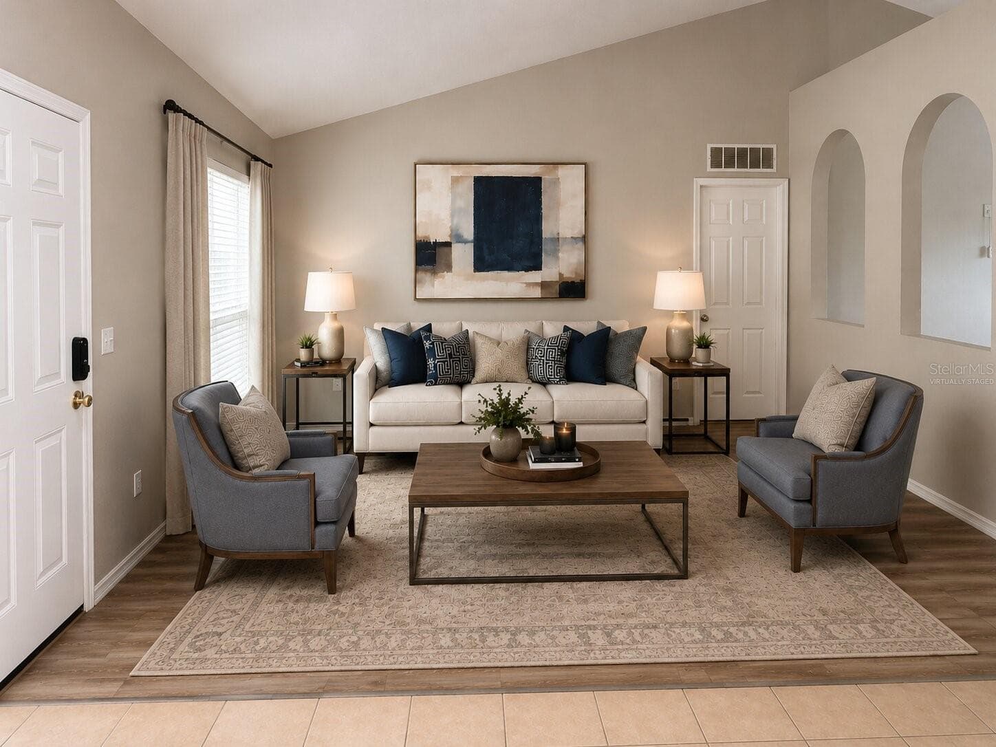 virtually staged - living room - 539 GRANITE CIR, CHULUOTA
