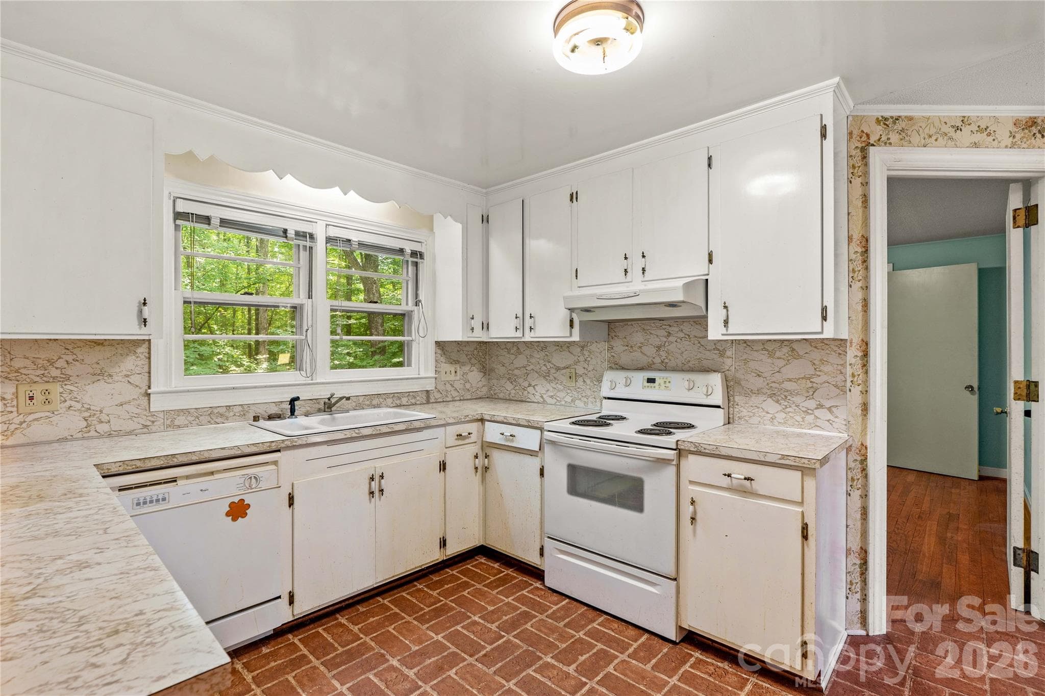Adorable Kitchen with original Cast Iron sink!! Large Space in each room, excellent floorplan! - 155 Duck Creek Road, Troutman