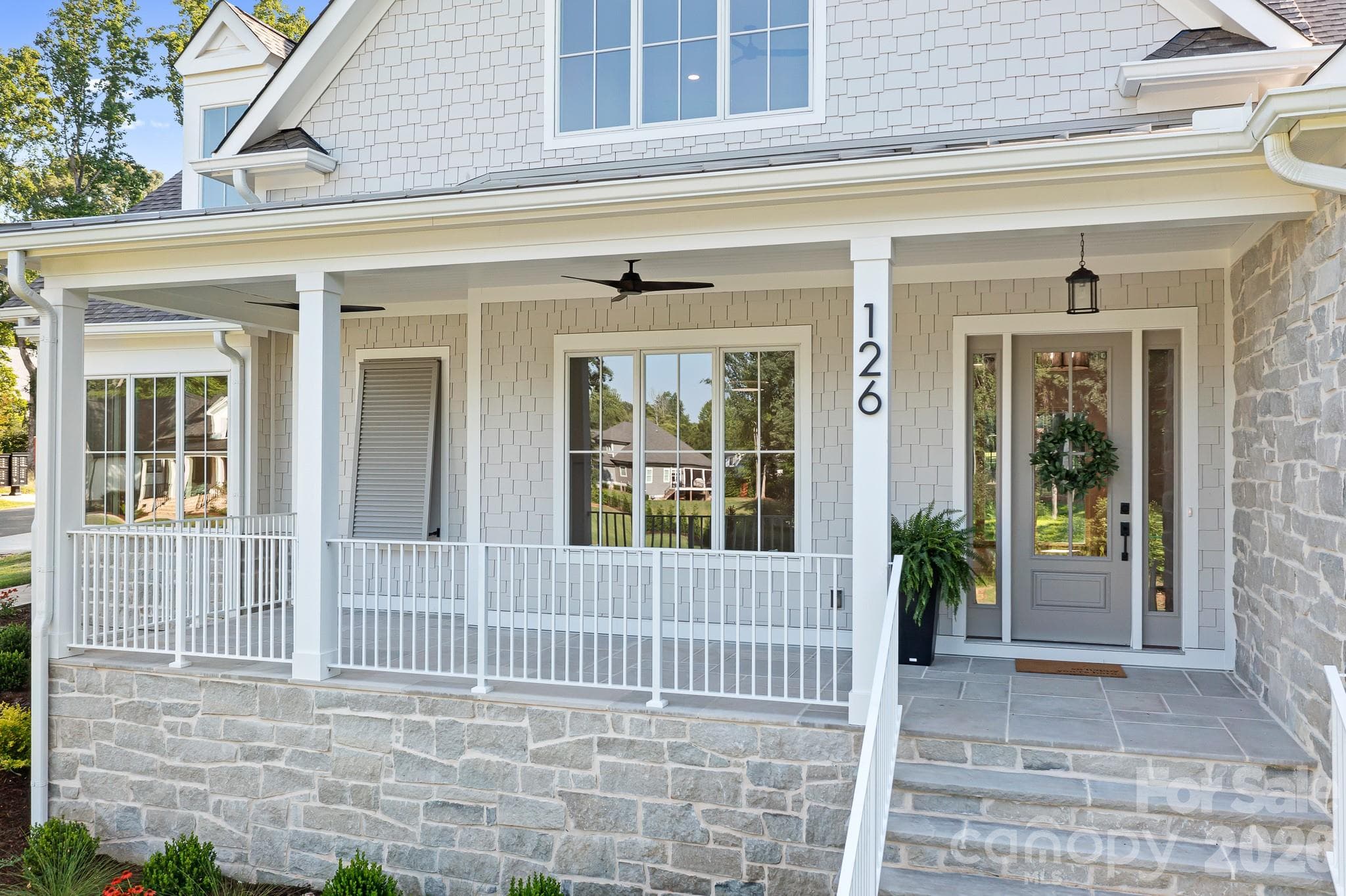 Beautiful Limestone and shake exterior - Mooresville