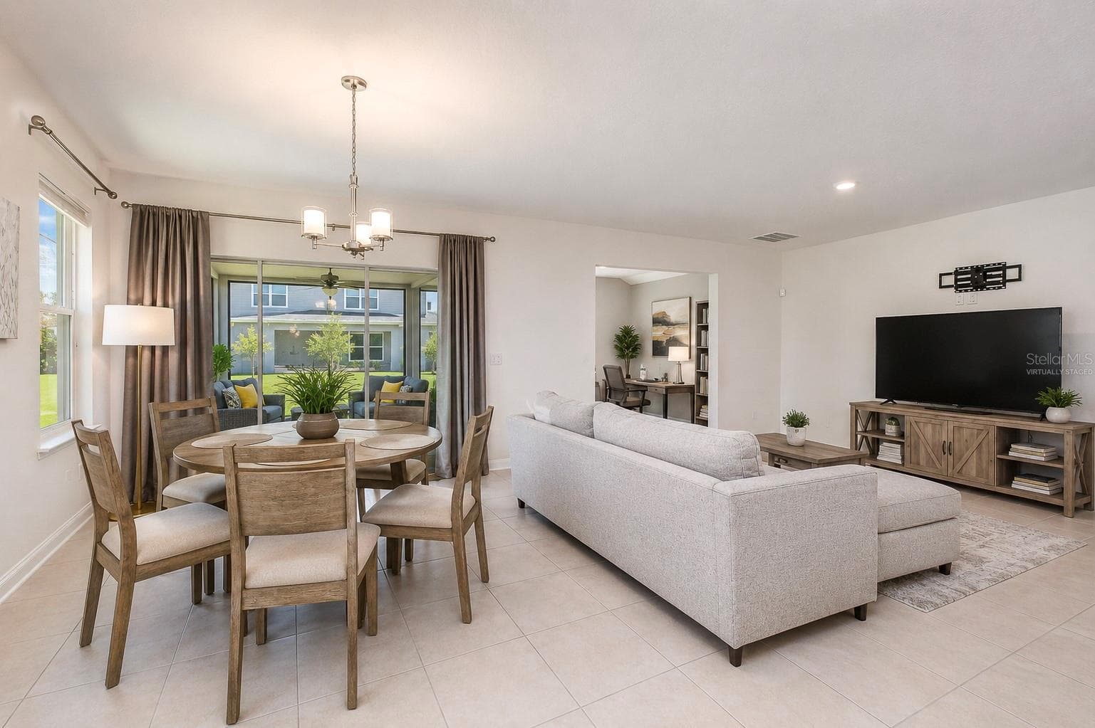 *Virtually Staged Great Room and Flex Room - 8325 OLIVE BROOK DR, WESLEY CHAPEL