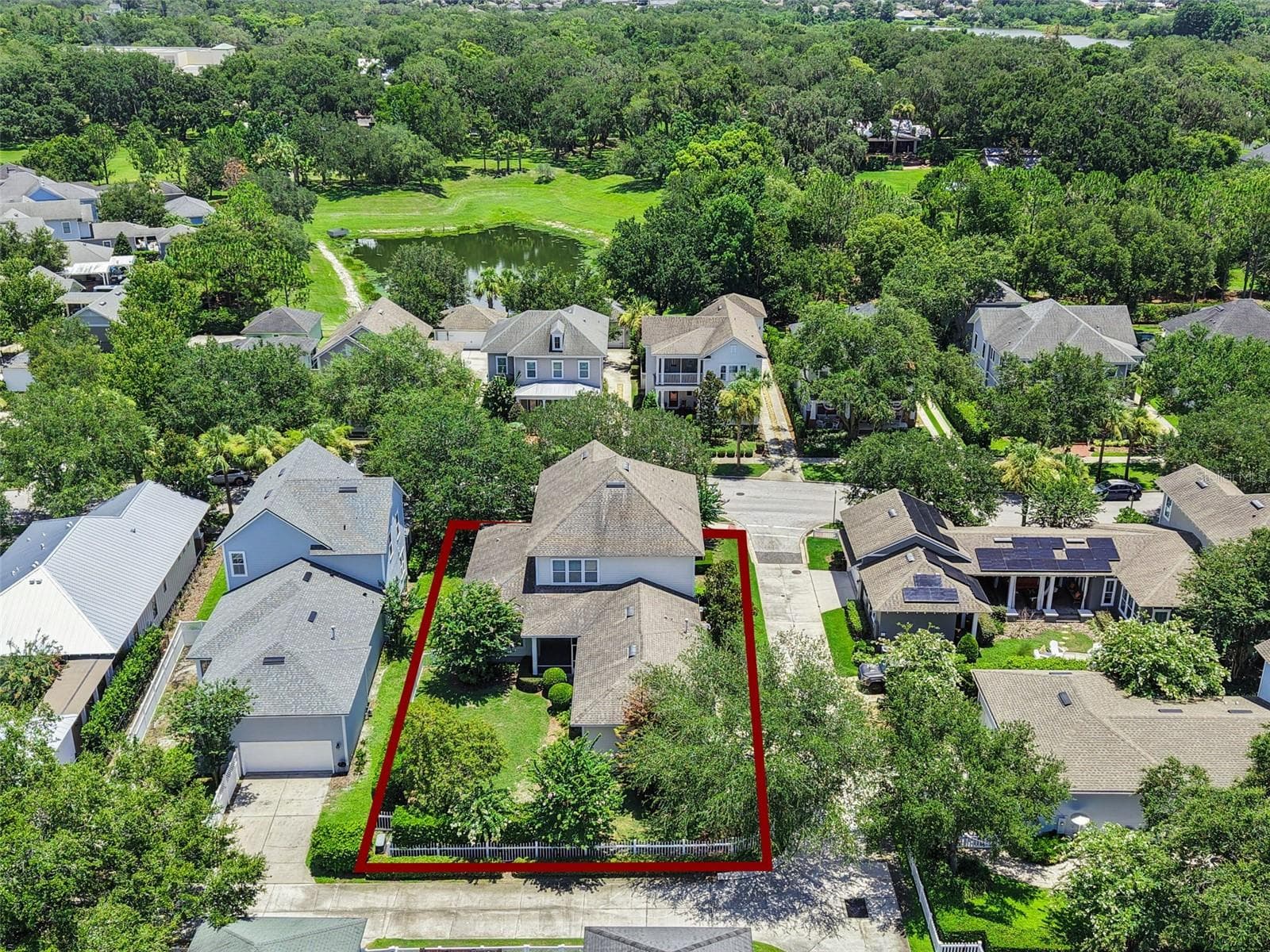 Aerial View of Large Fenced Yard - 844 OAKLAND PARK BLVD, WINTER GARDEN
