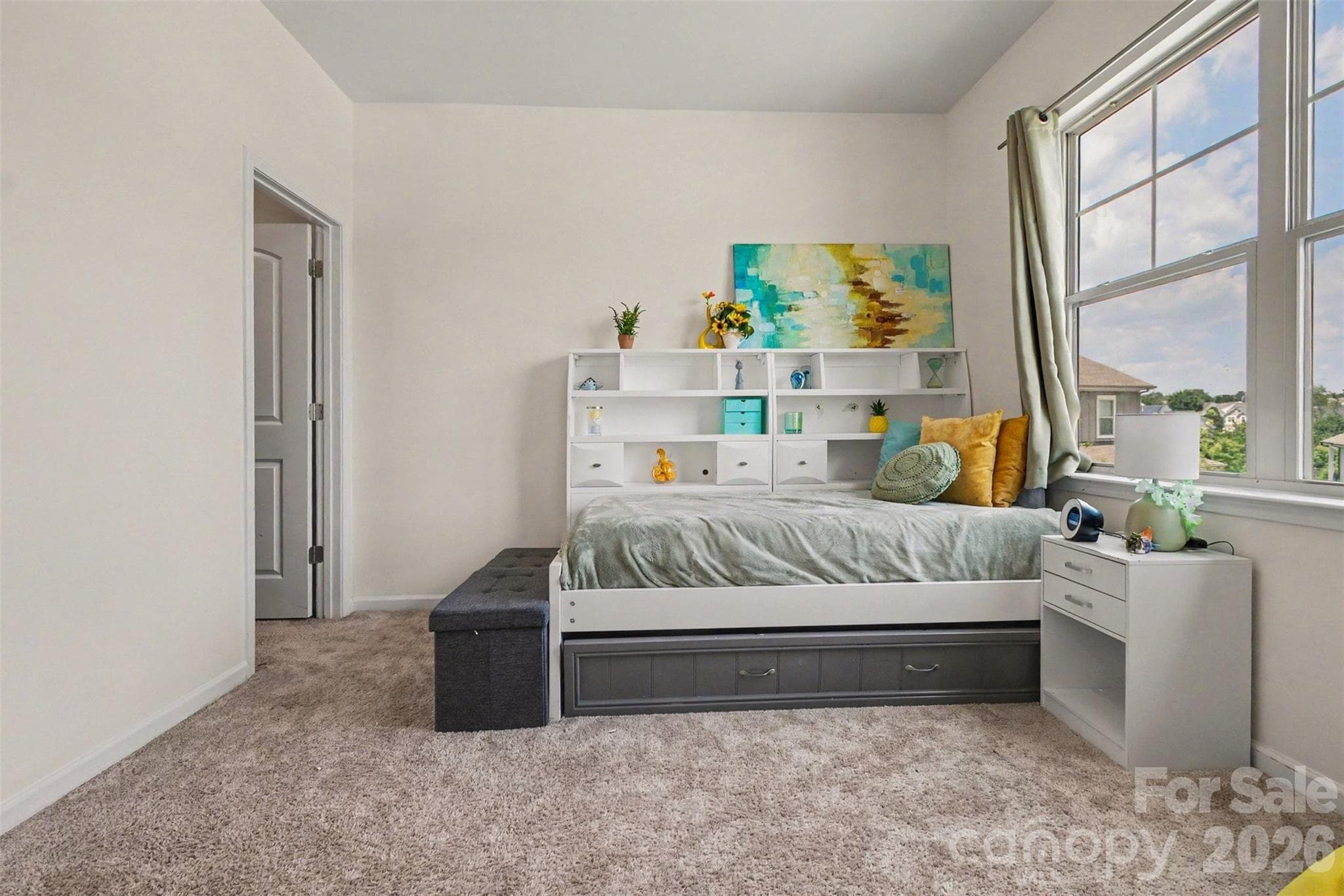 The second bedroom features recessed lighting and a large, walk-in closet. - 2055 Yearden Lane, Monroe