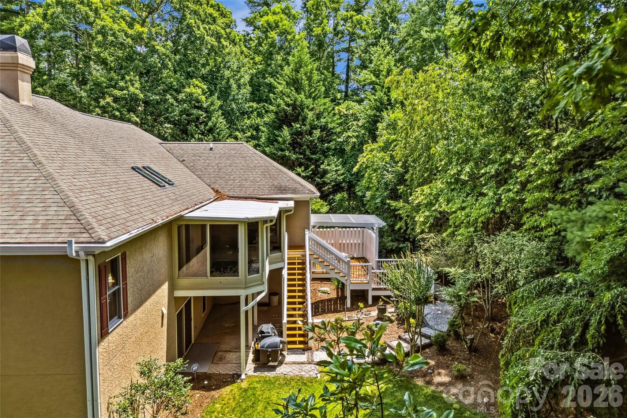 Rear Exterior & Outdoor Living - 200 Teaberry Lane, Hendersonville