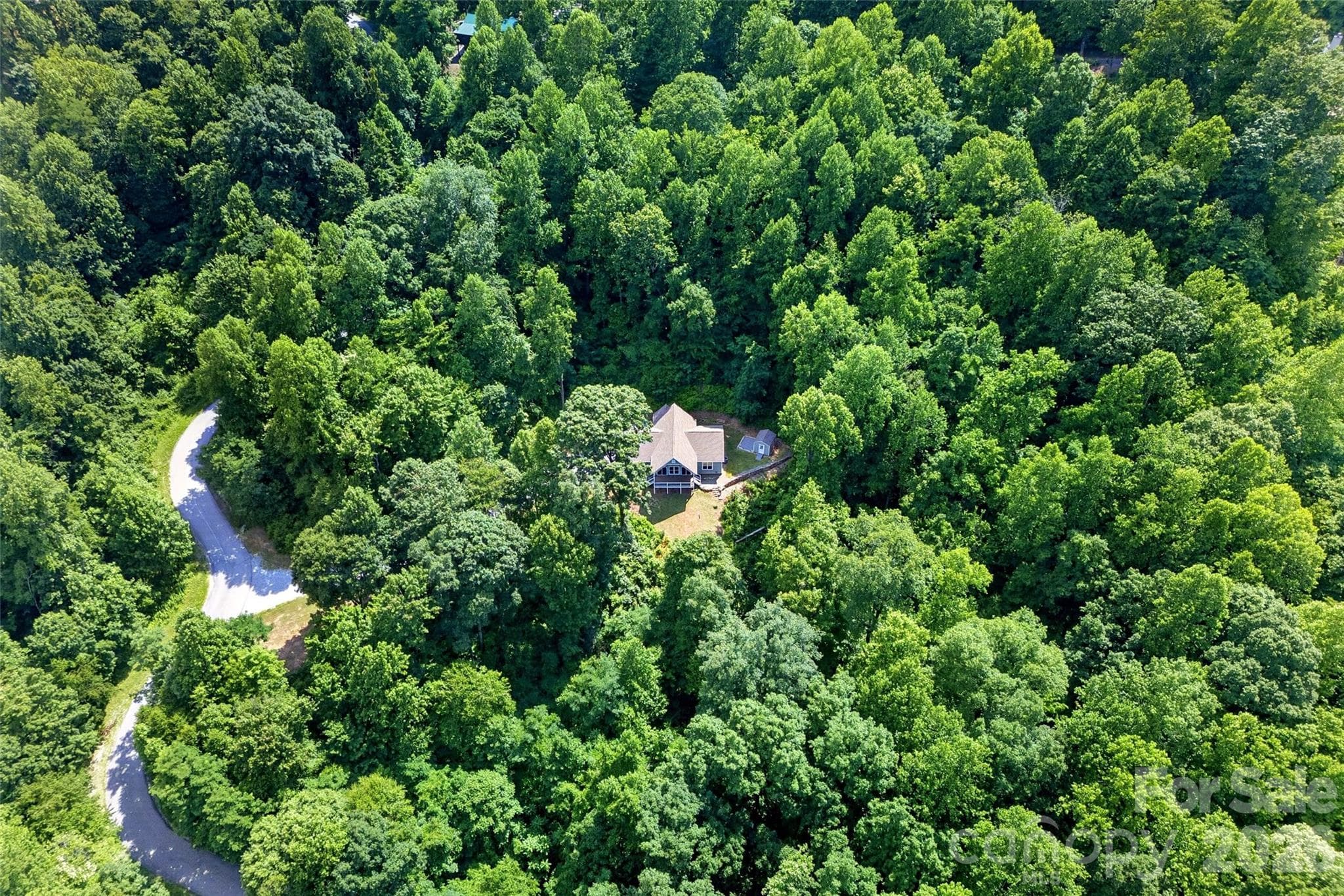 Aerial view. - 771 Sally Gap Road, Old Fort