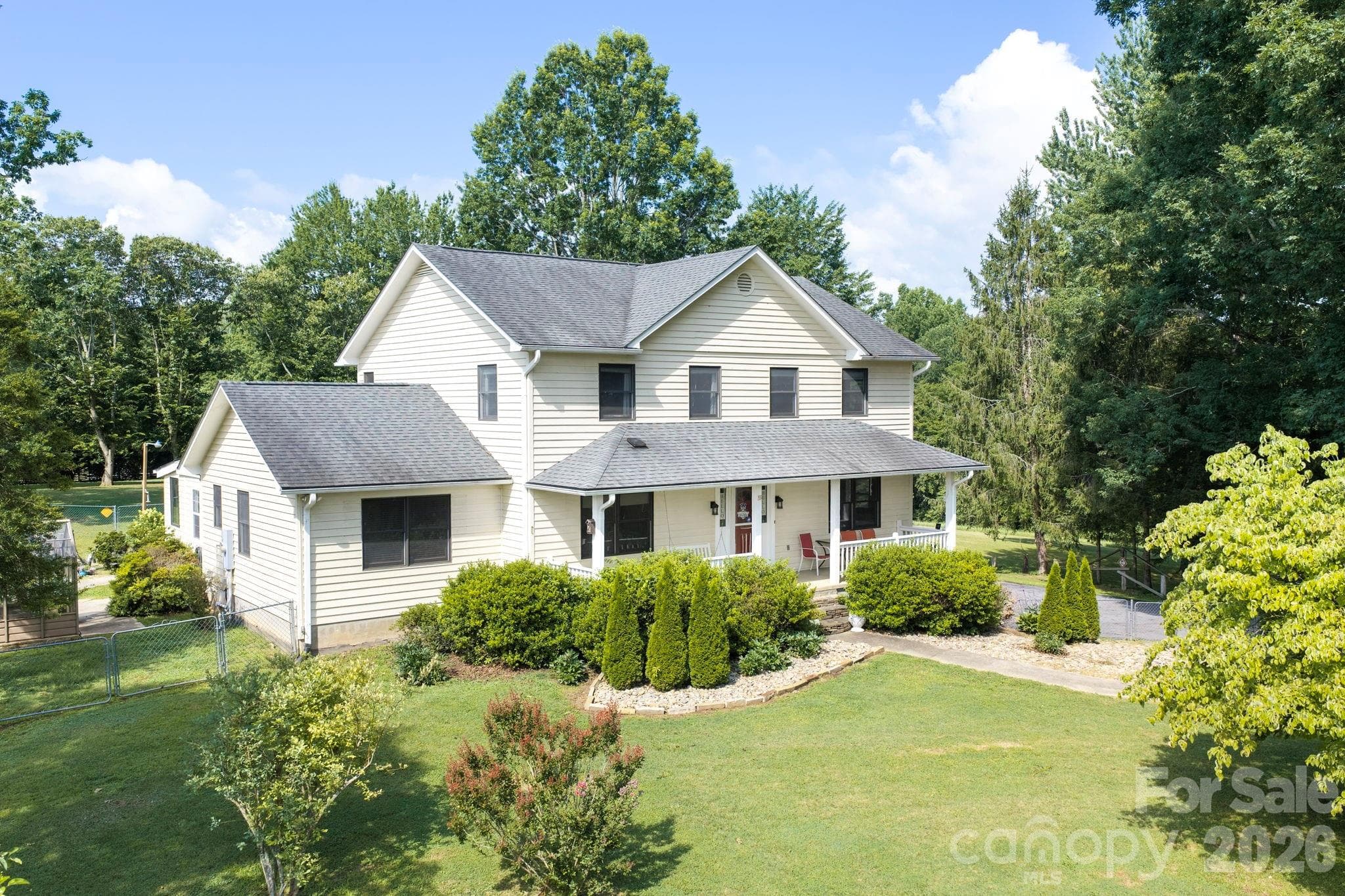 Front of Home Aerial - 10 Old Turnpike Road, Mills River