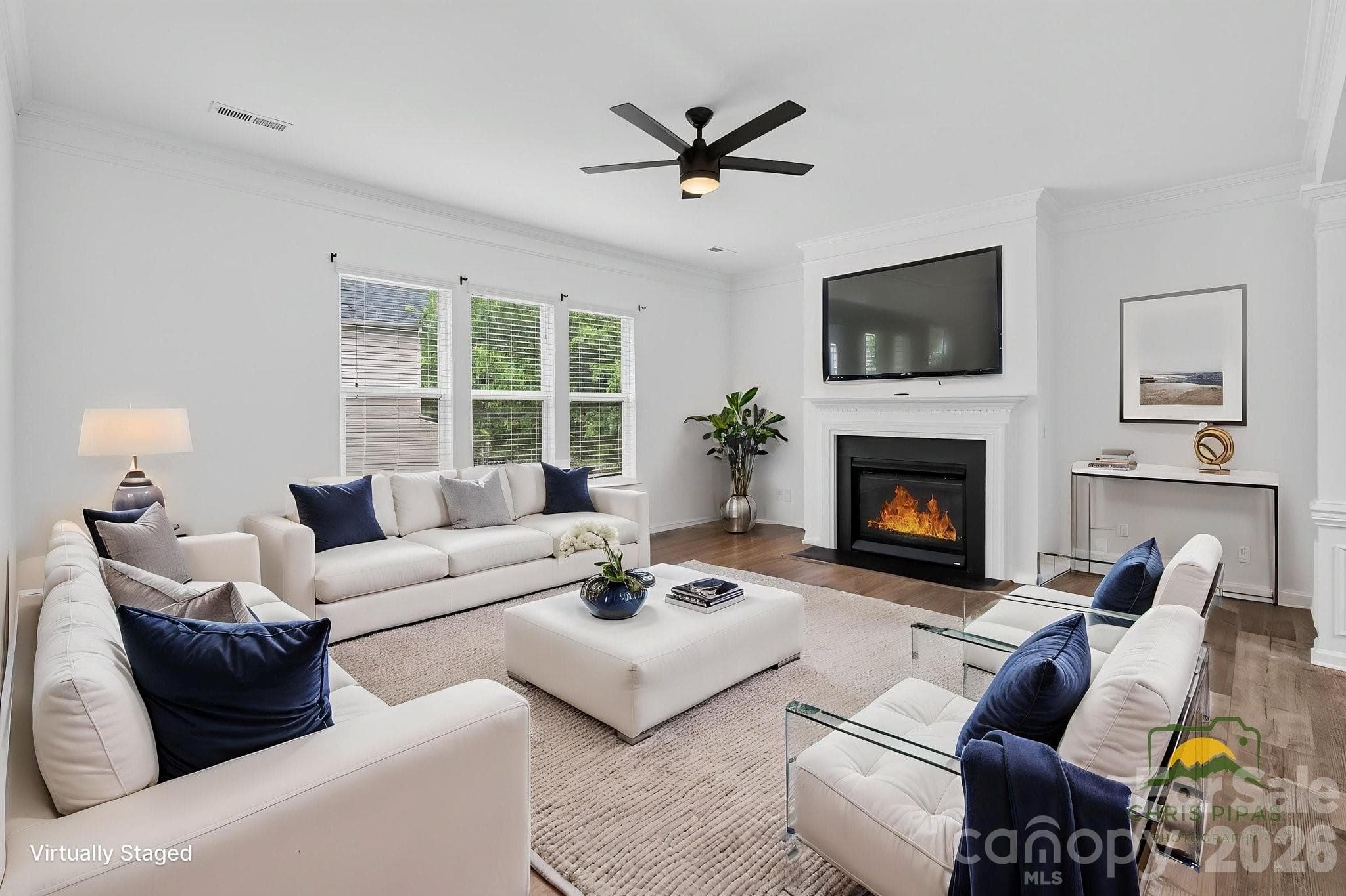 VirtuallyStaged Family Room - Charlotte