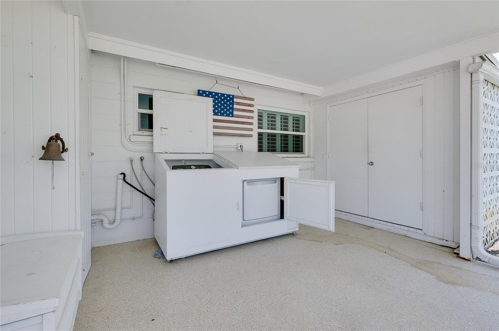 Washer & dryer enclosed in novel cabinetry. - 112 THE CORSO #112, VENICE