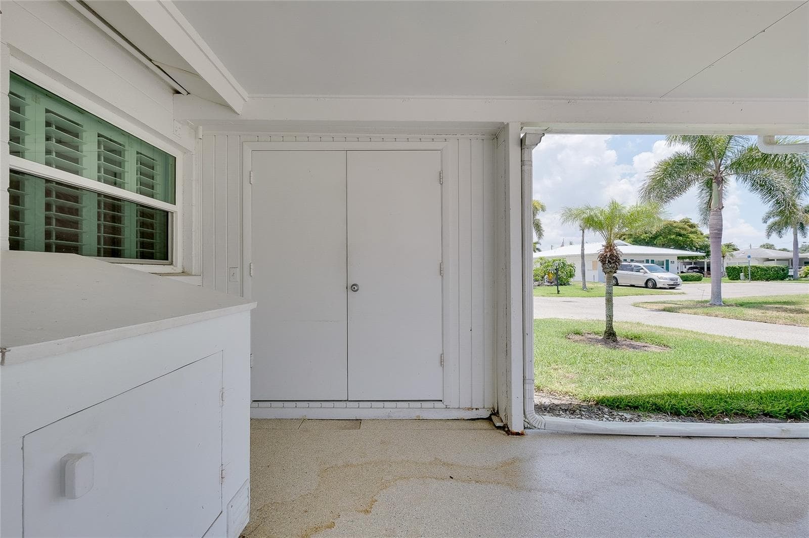 Larger of the 2 storage closets under the carport. - 112 THE CORSO #112, VENICE