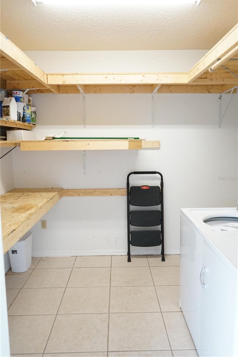 laundry room has shelves - 424 LAKE POINT CT #5A, SUN CITY CENTER
