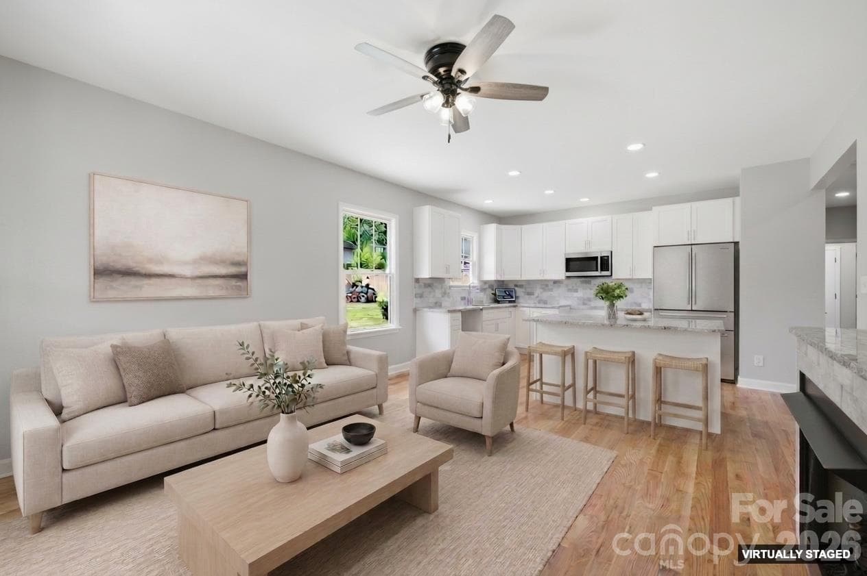 kitchen virtually staged - 404 Williamson Street, Fort Mill