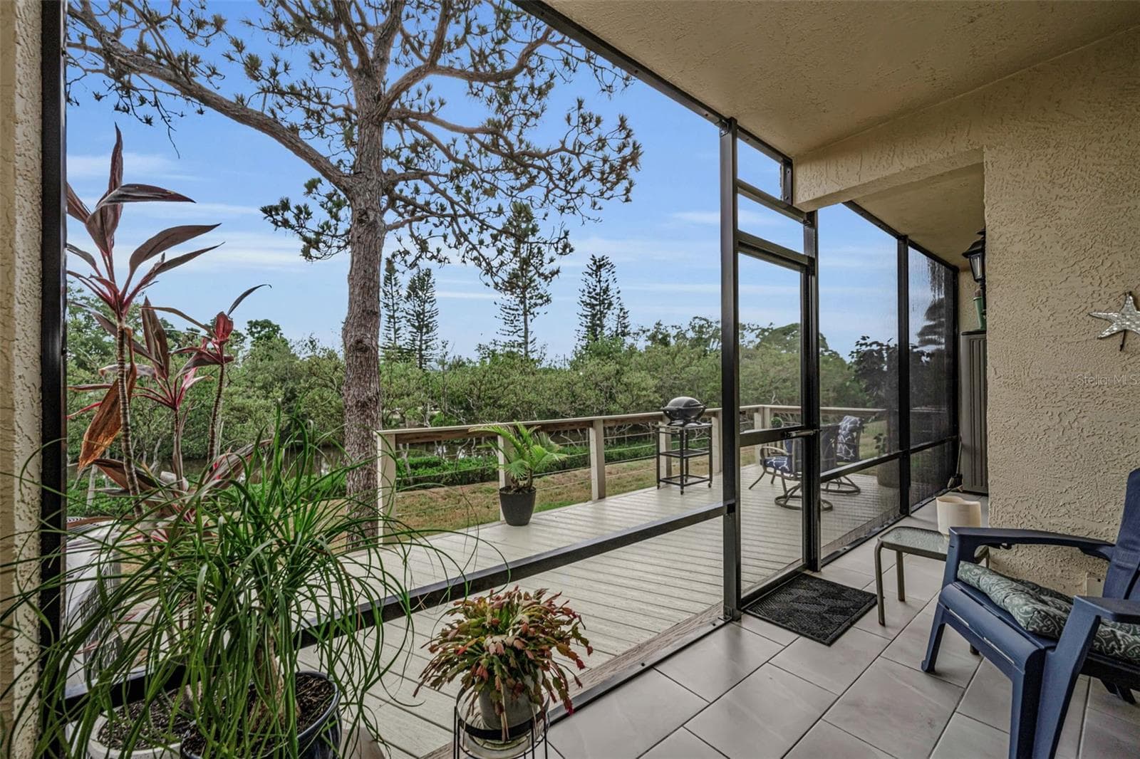 with back yard deck - 1673 SEASCAPE CIR #102, TARPON SPRINGS