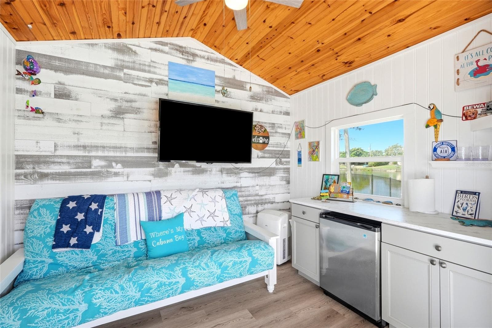 Cabana has kitchen, TV, and a futon - 4822 60TH WAY N, KENNETH CITY