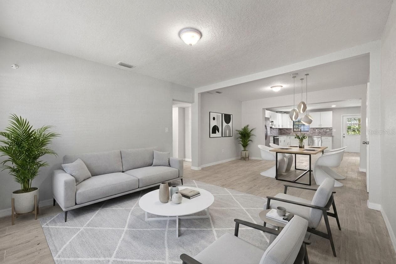 Living Room & Dining Room_virtual - 6612 N 23RD ST, TAMPA