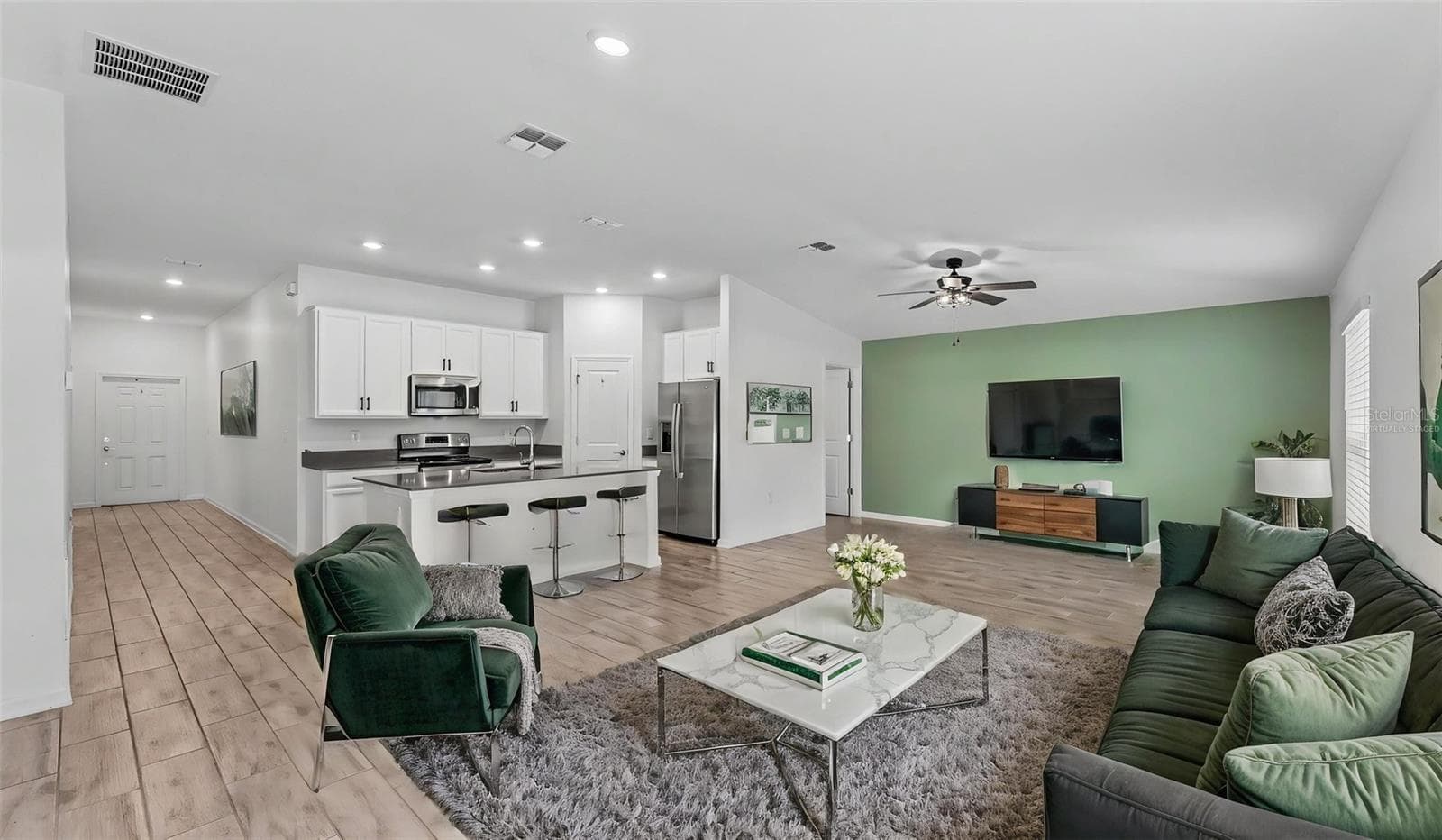 Virtually staged photo. Living room. - 272 PERSHING ST, BARTOW
