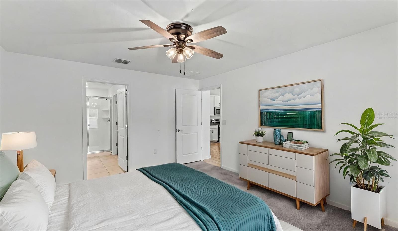 Virtually staged photo. Primary bedroom. - 272 PERSHING ST, BARTOW