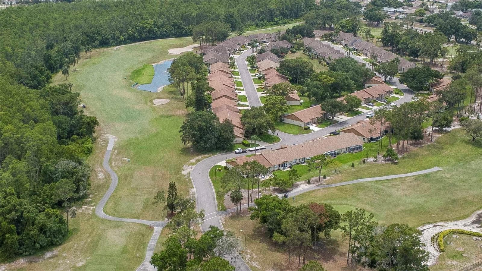 Golf Course Drone Overview - 10029 BROOKDALE DR, NEW PORT RICHEY
