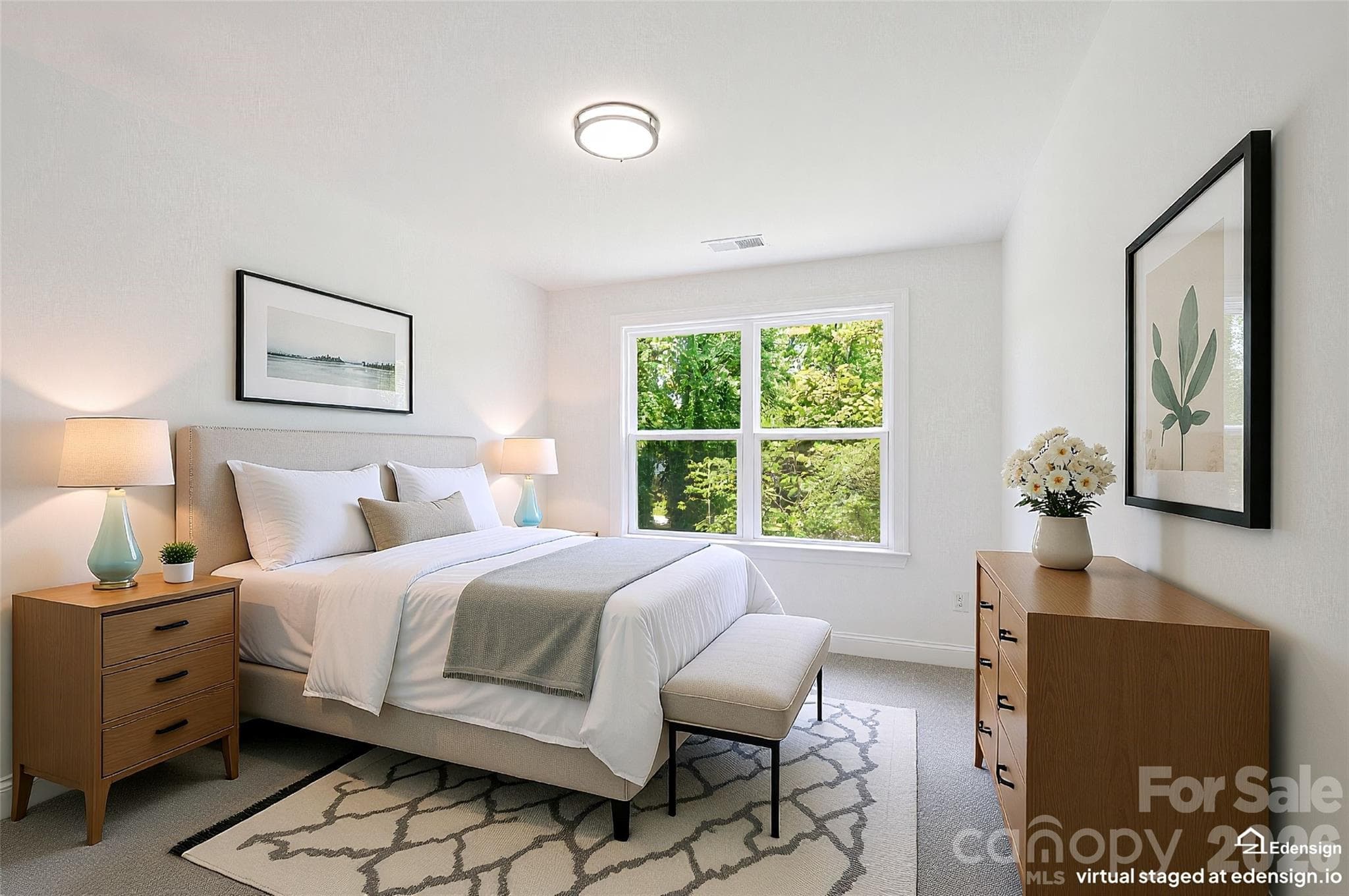 Virtually Staged View of Second Upstairs Bedroom - 116 7th Avenue SE, Hickory