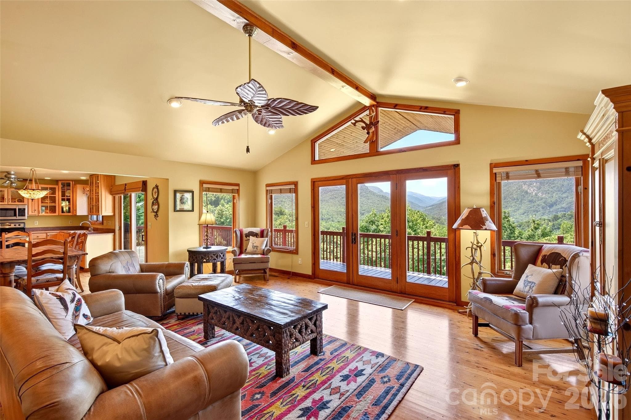 Vaulted ceilings in Living Room - 227 Sidney Lanier Drive, Lake Lure