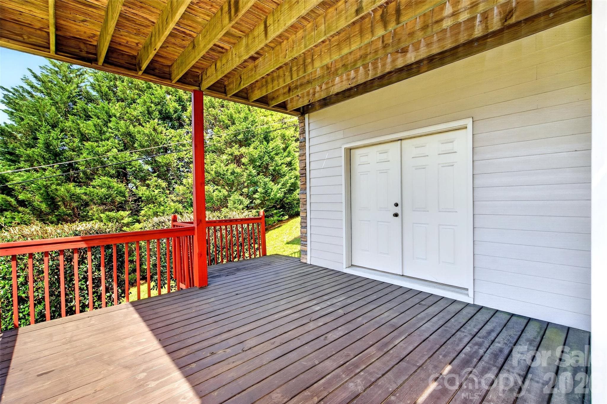 Double doors to workshop area of basement - 227 Sidney Lanier Drive, Lake Lure
