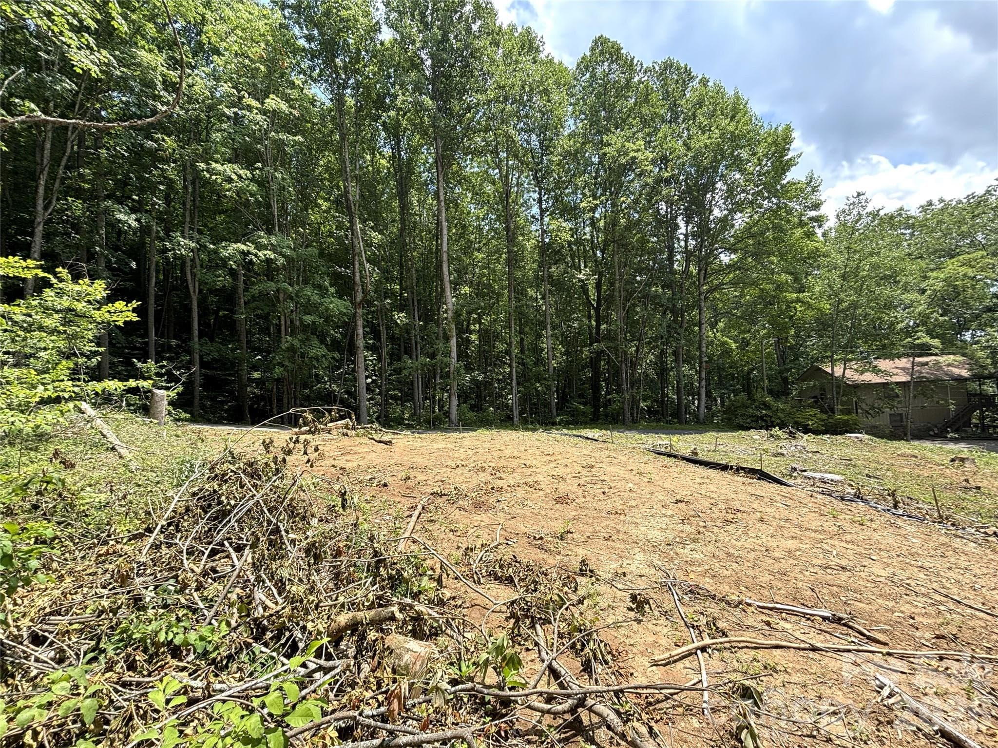 Leveled building area. - Maggie Valley