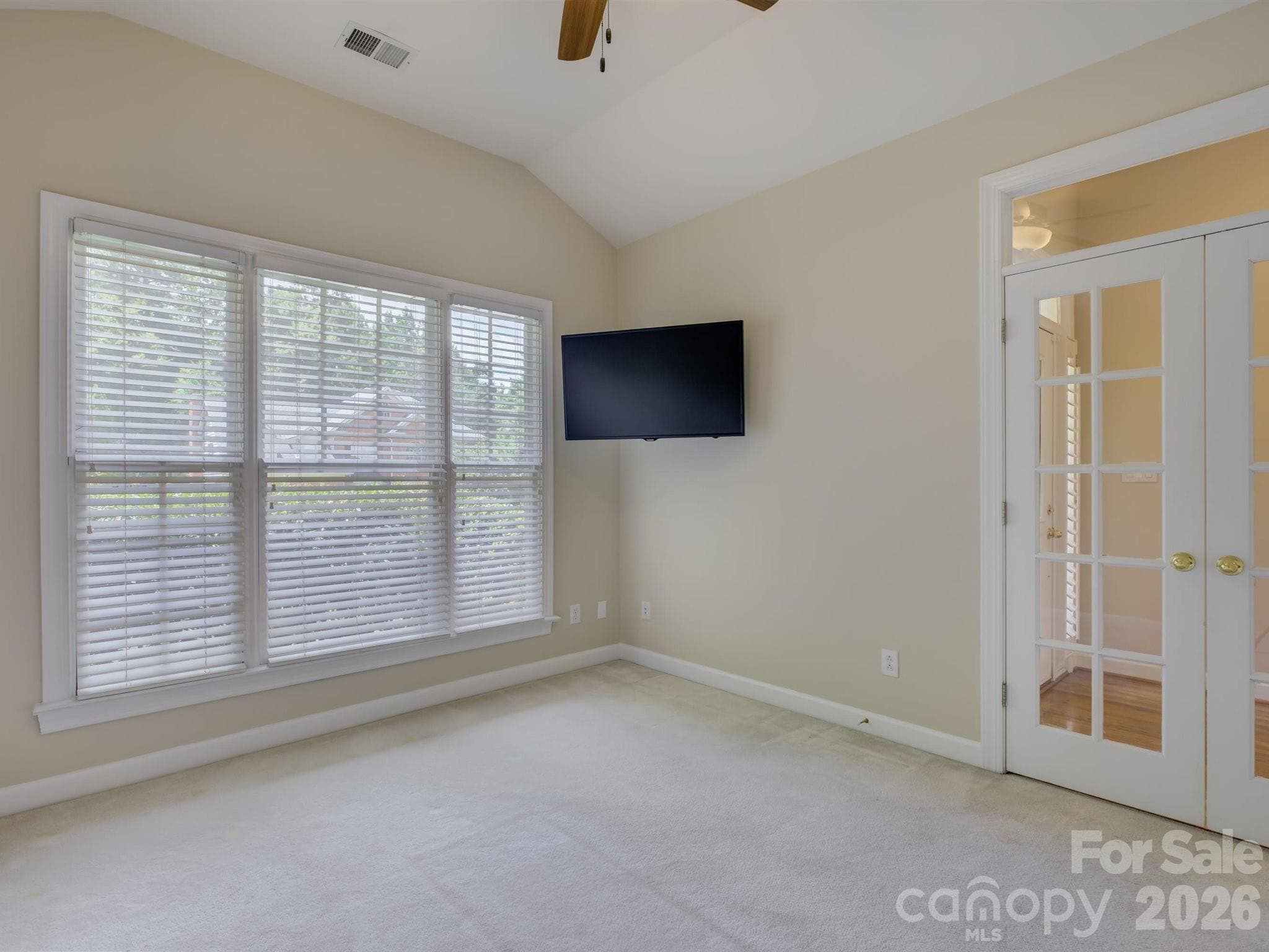 Dedicated office w/ french doors - 10119 Victoria Mill Court, Charlotte