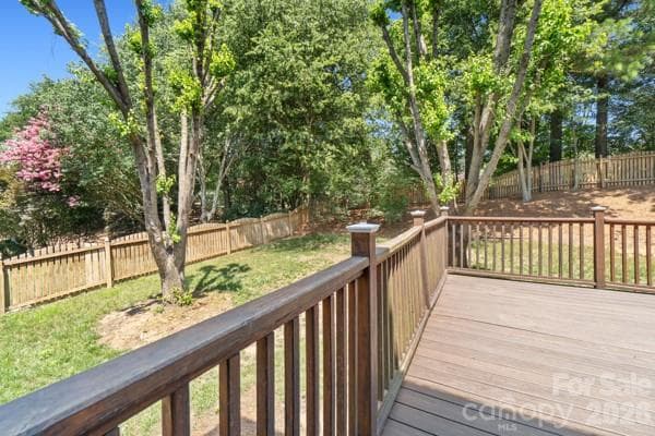 Deck and fenced rear yard - Charlotte
