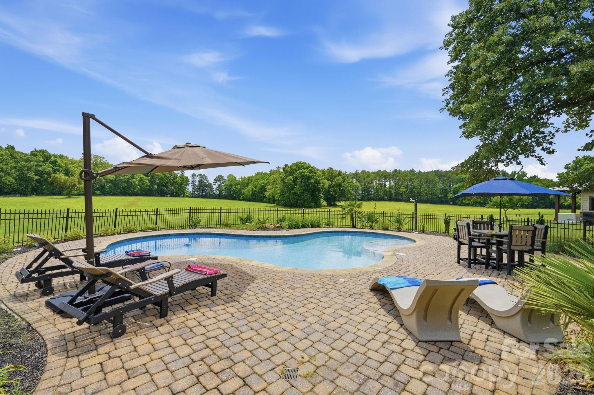 Pool refurbished with new pebble-tec - Lancaster