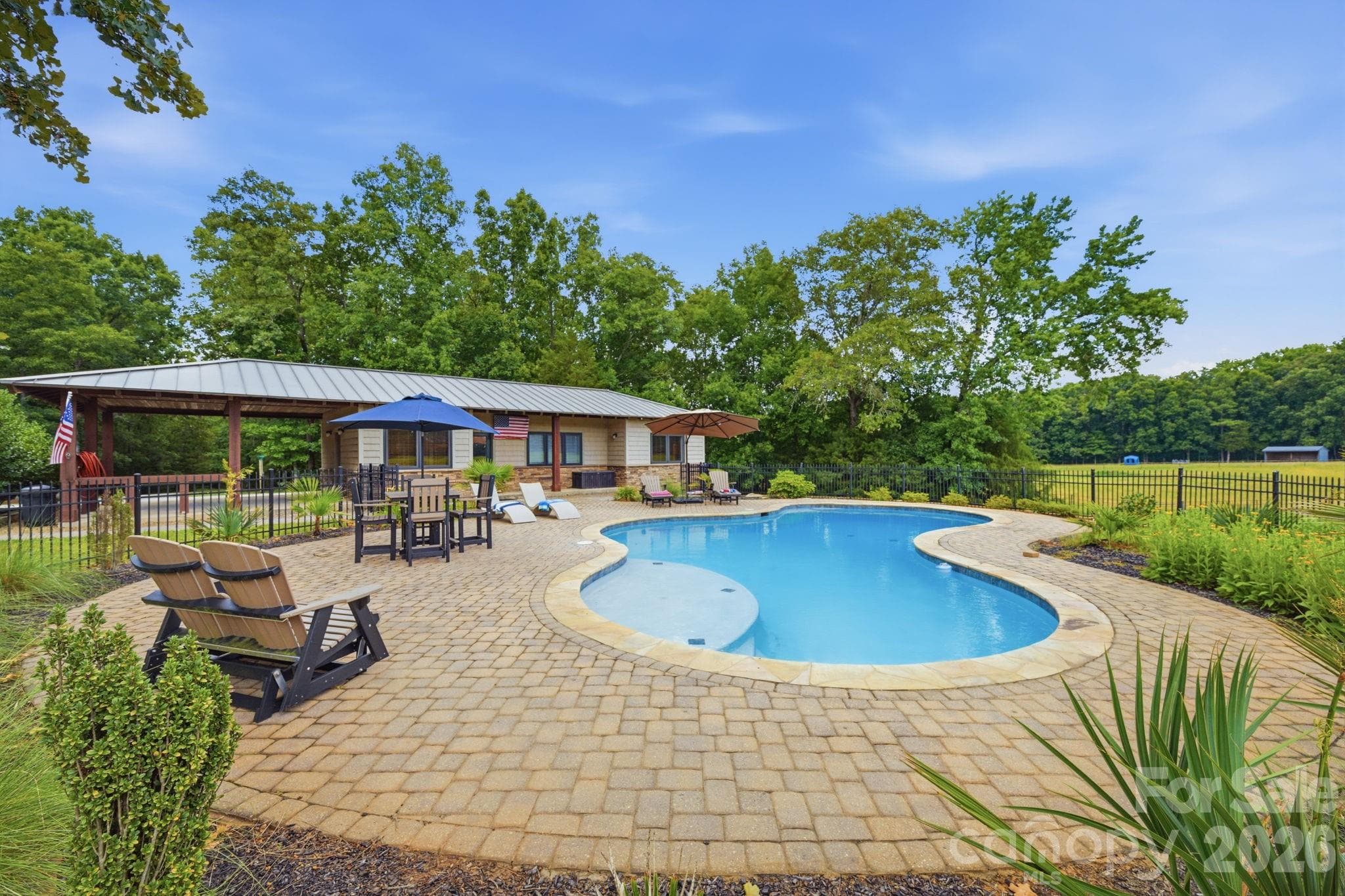 Paver patio and low maintenance tasteful landscaping - Lancaster