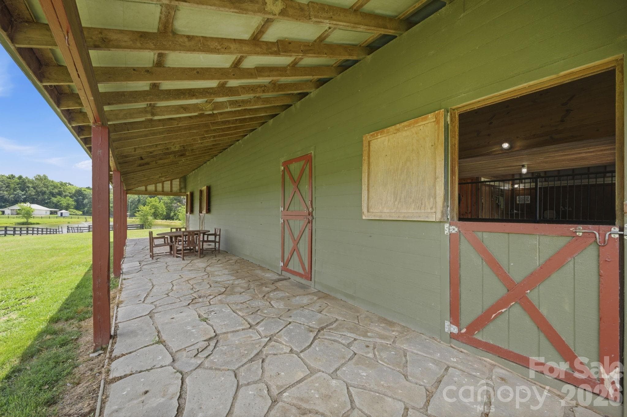 Covered Patio, stalls with dutch doors - Lancaster