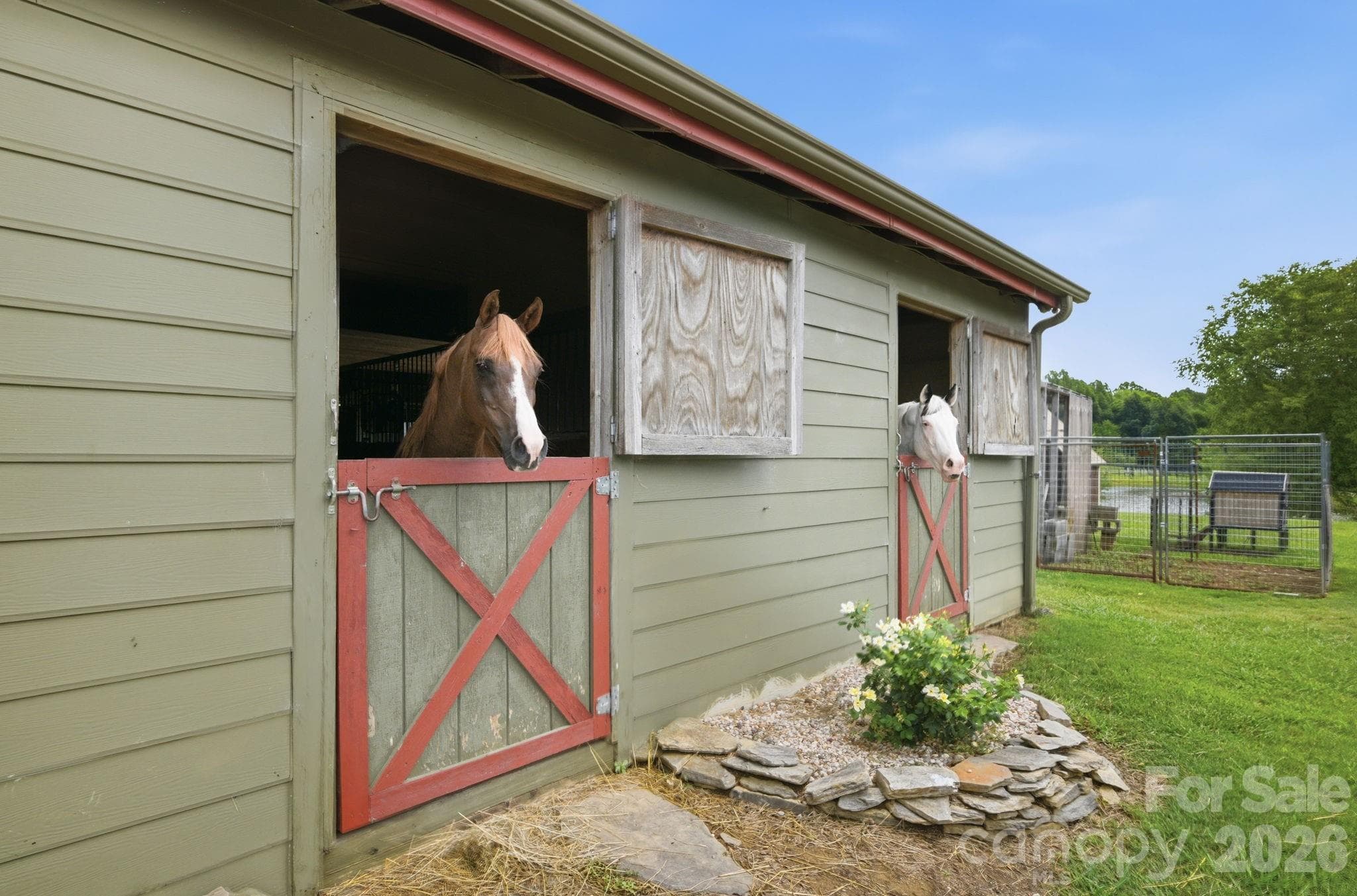 Laundry room, shavings stall and exterior covered small equipment/tool stall - Lancaster