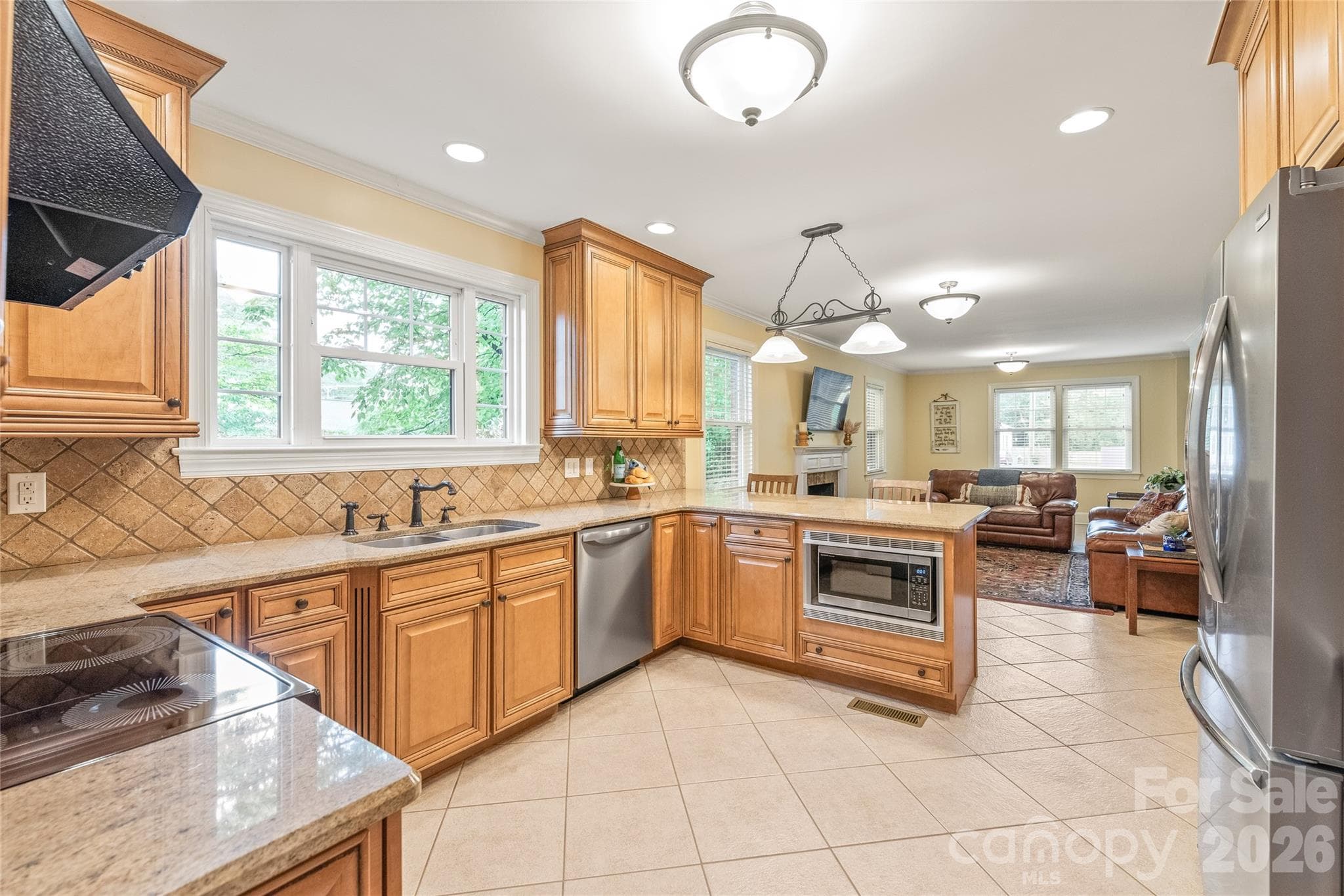 Kitchen looking into Great Room - 600 S Central Avenue, Belmont