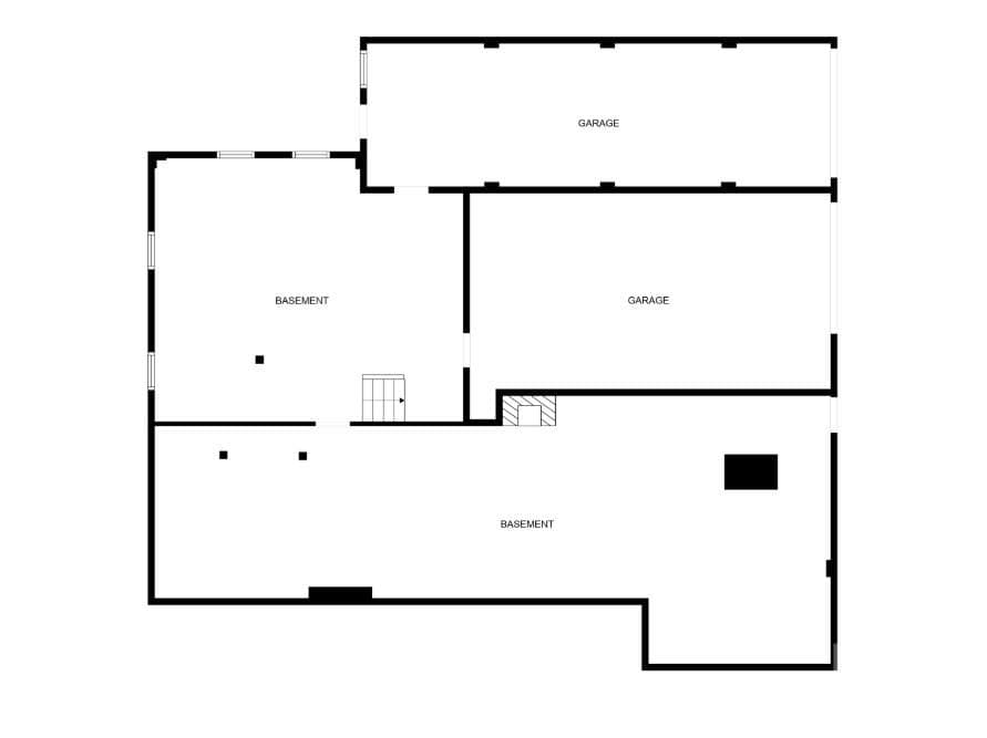 Basement Level Sketch - 600 S Central Avenue, Belmont