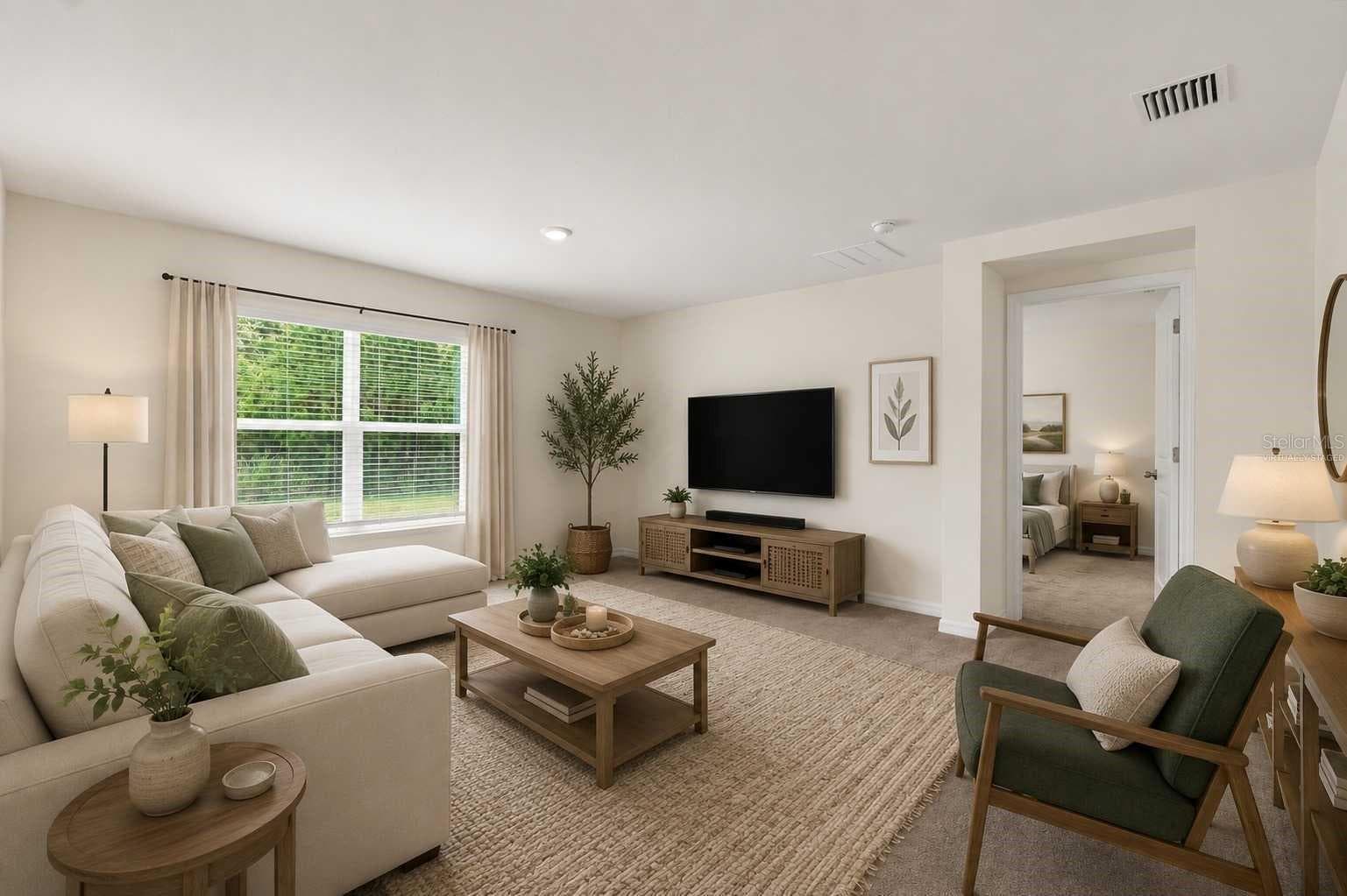 Lvg room virtually staged - 5038 CADIZ CT, BROOKSVILLE