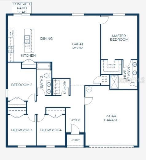 Floor Plan - Model home - actual features may vary. - 1475 TRINIDAD ST, DELAND