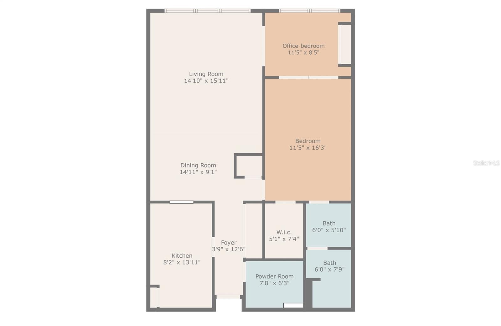 FLOOR PLAN - 100 BLUFF VIEW DR #211C, BELLEAIR BLUFFS