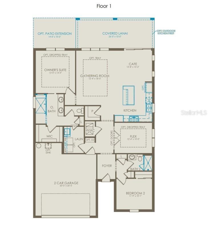 Floor Plan - Floor One - 5038 DANCY LANE, ST CLOUD