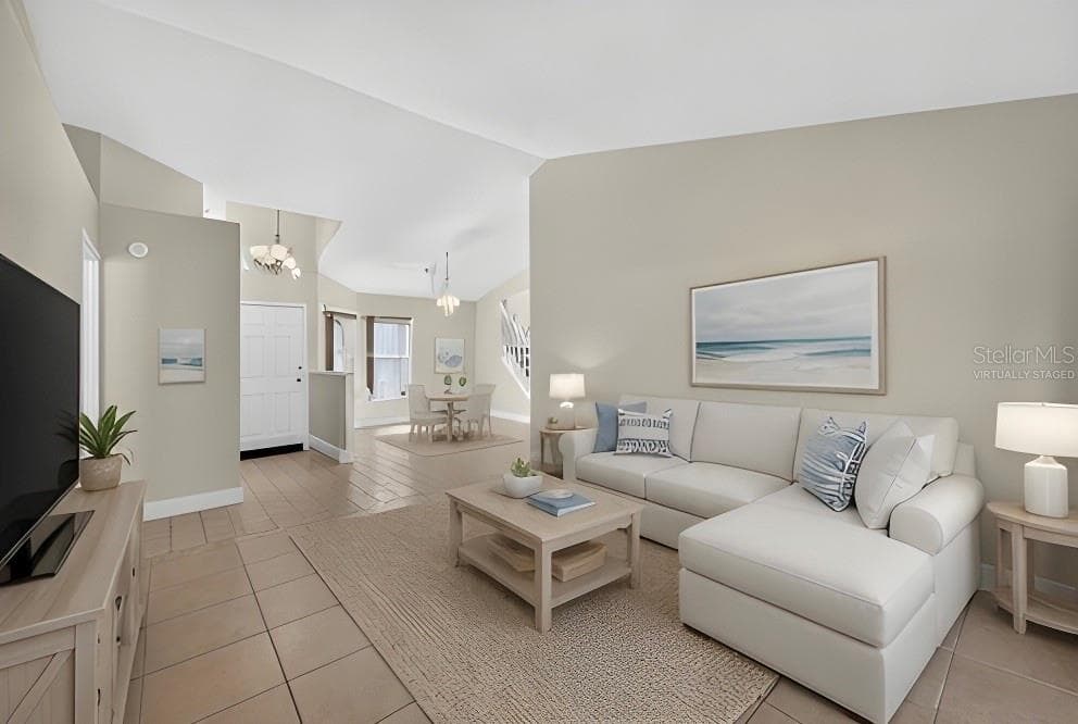 Virtually Staged Formal Living Room - 5309 ST LUCIA DR, LAKELAND