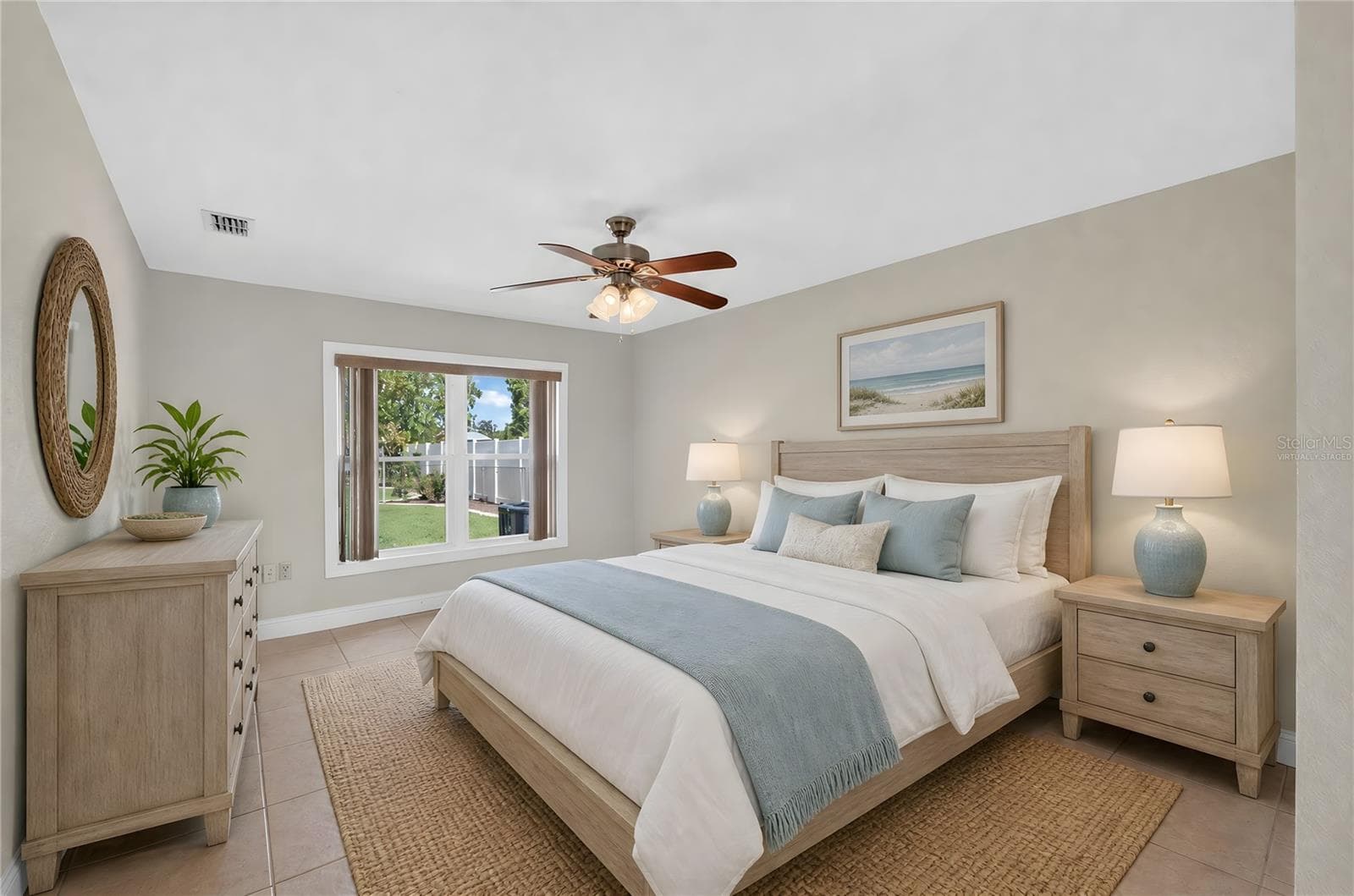 Virtually Staged 1st Primary Bedroom (1st Floor) - 5309 ST LUCIA DR, LAKELAND