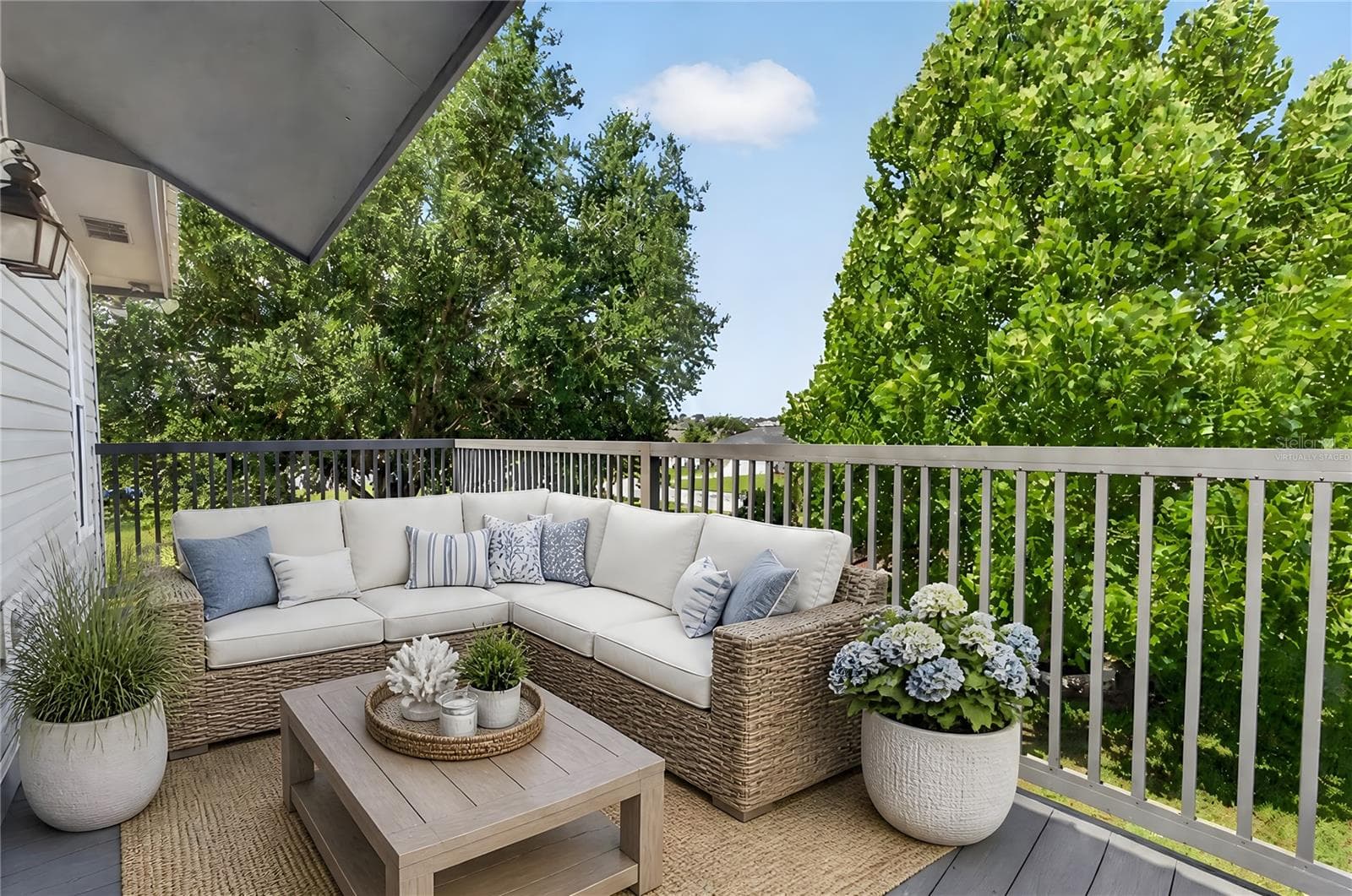 Virtually Staged Patio on 2nd floor Primary Bedroom - 5309 ST LUCIA DR, LAKELAND