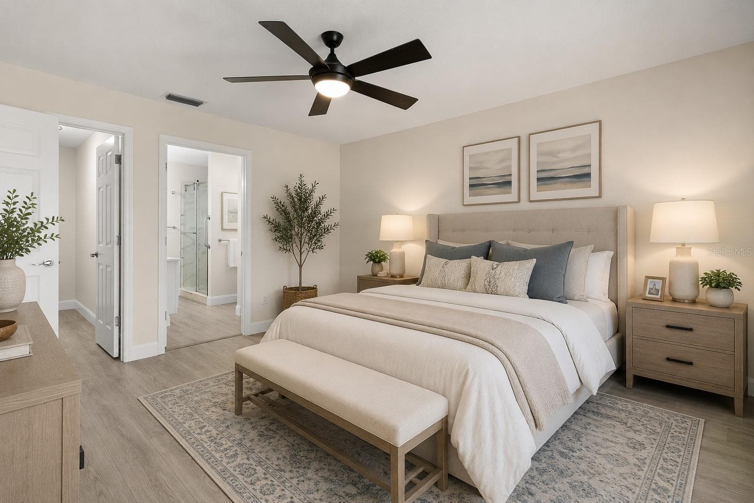 Virtually stage Master Bedroom - 1213 EL ESPARZA LN, THE VILLAGES