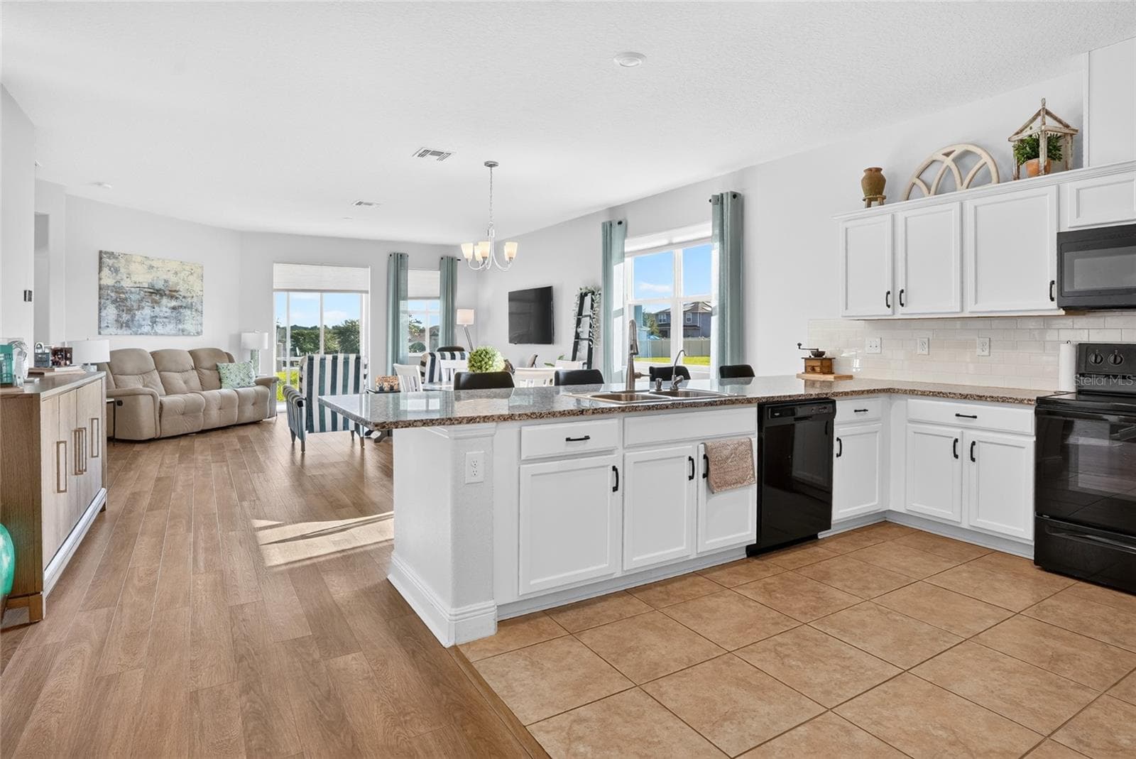 Open Concept Kitchen, DR, LR - 2364 CARRIAGE POINTE LOOP, APOPKA