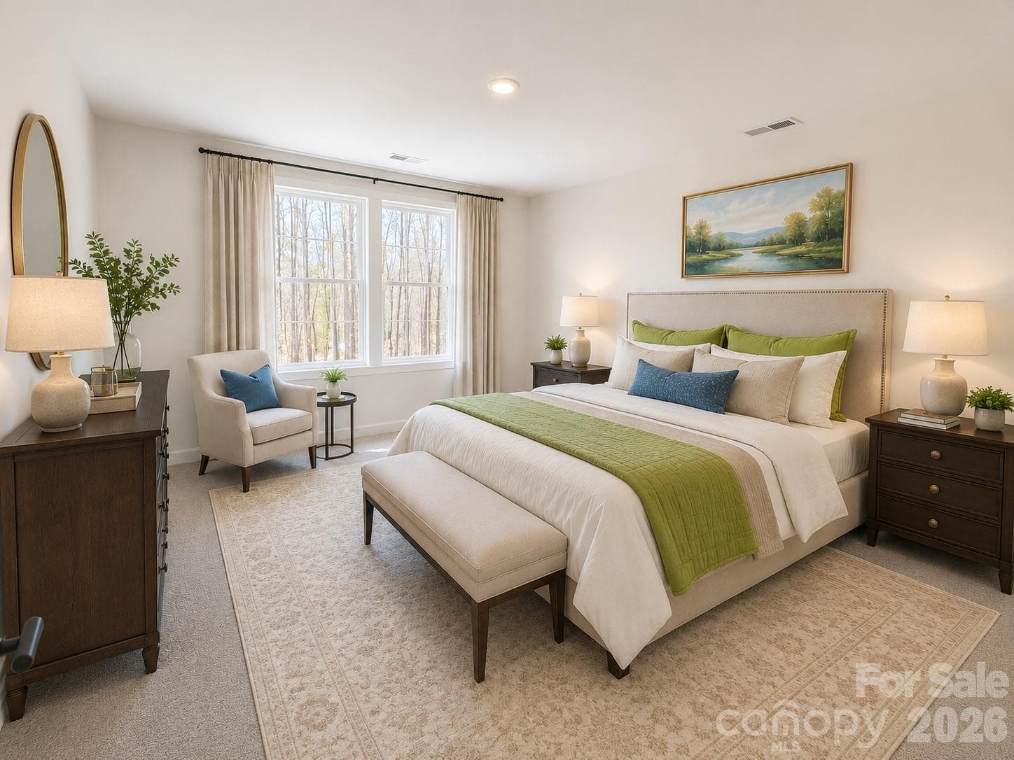 Virtually Staged Primary Bedroom - 6774 Kingfisher Court, Denver